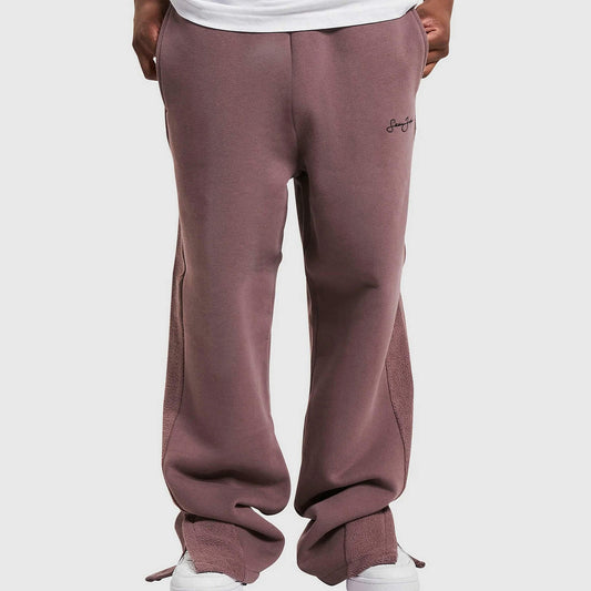 Tepláky Sean John SJ Script Logo Back Slit Sweatpants dark taupe