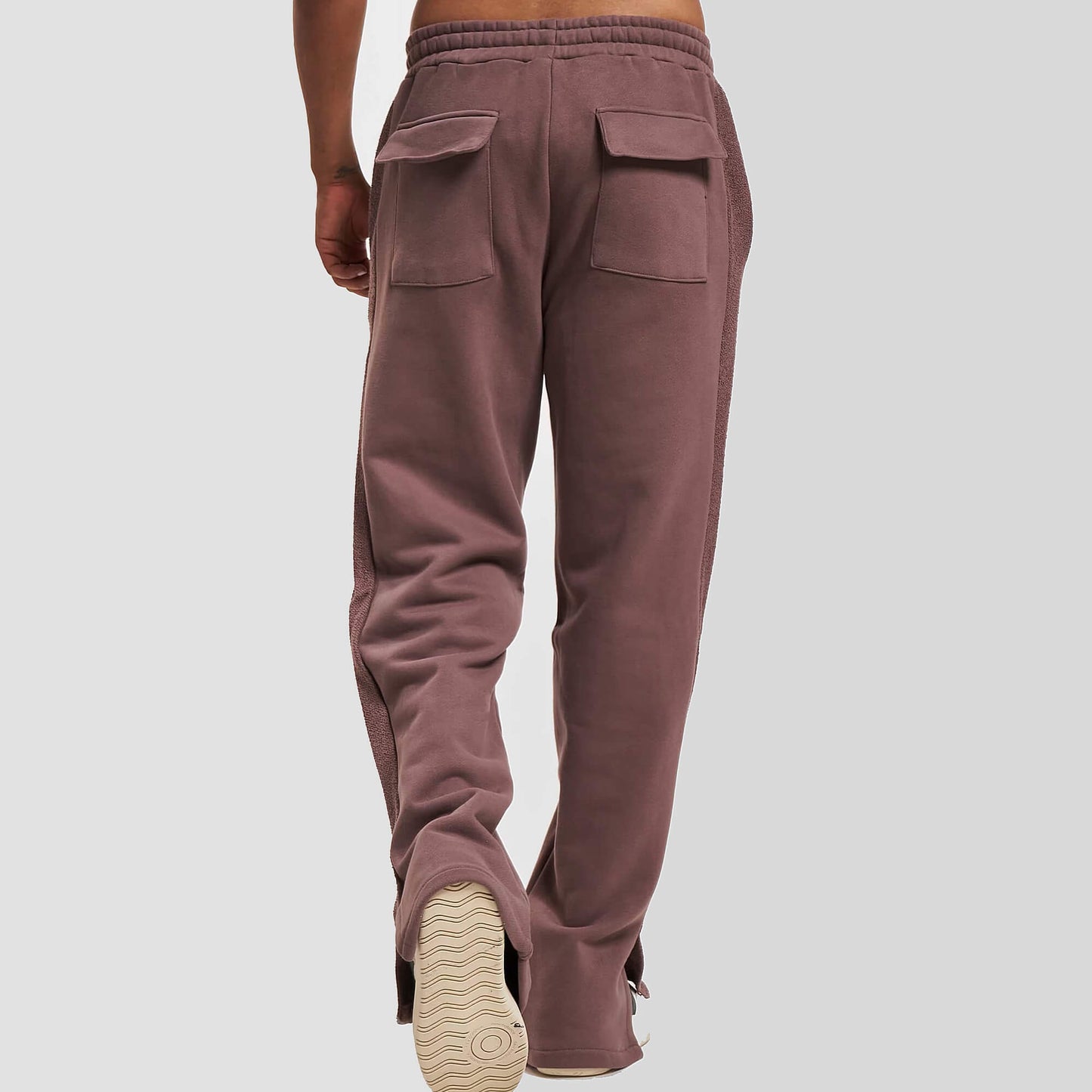 Tepláky Sean John SJ Script Logo Back Slit Sweatpants dark taupe
