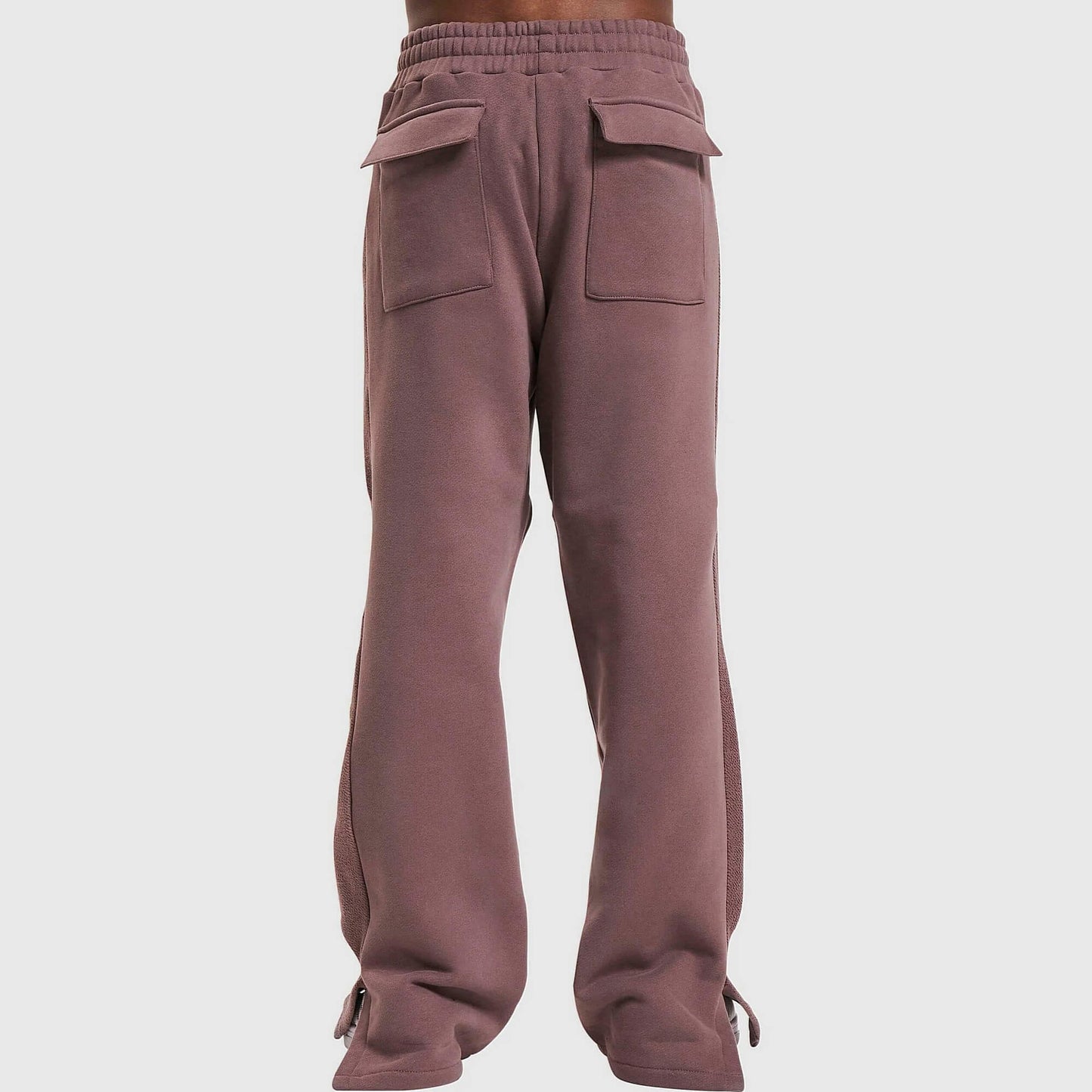 Tepláky Sean John SJ Script Logo Back Slit Sweatpants dark taupe