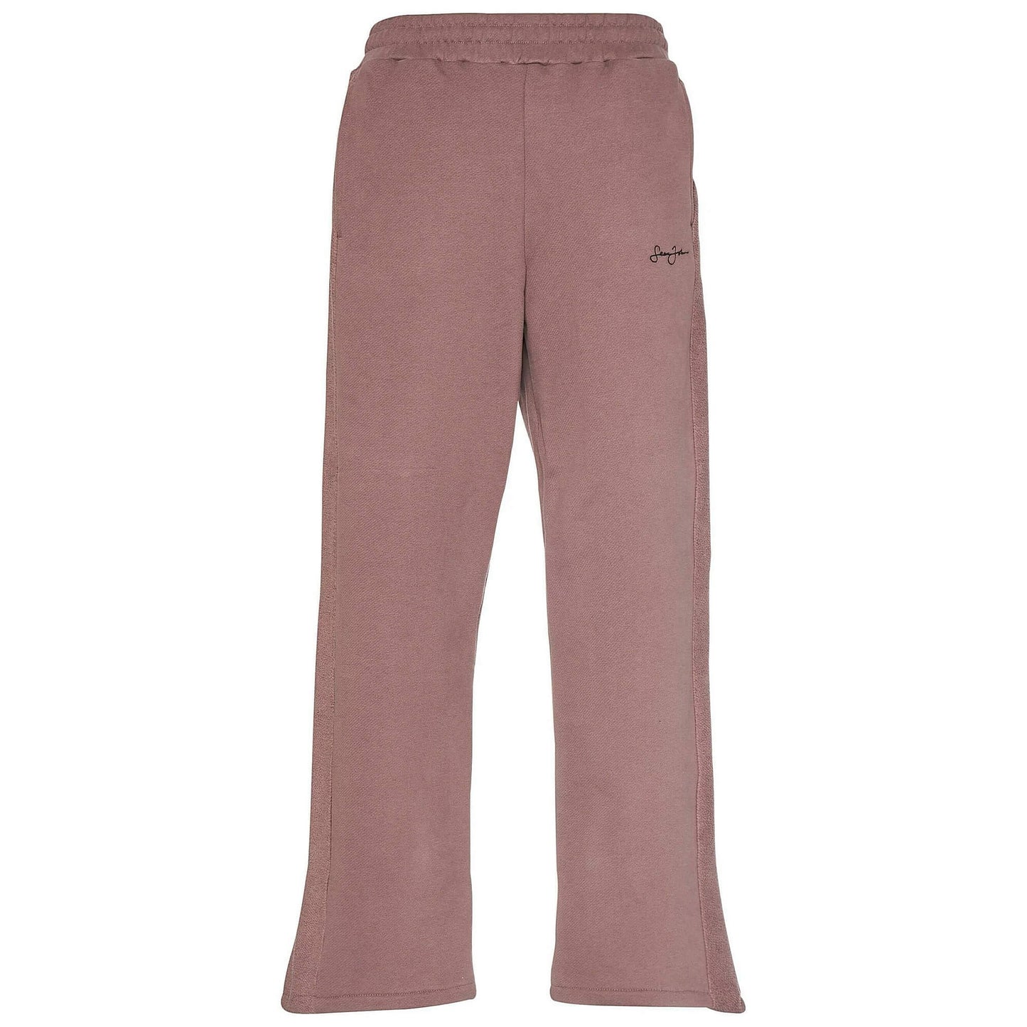 Tepláky Sean John SJ Script Logo Back Slit Sweatpants dark taupe