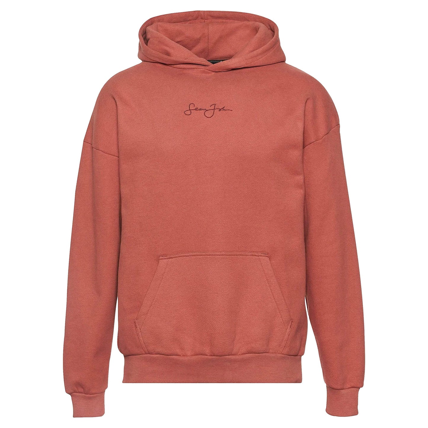 Sean John SJ Script Logo Backprint Peached Hoodie light red