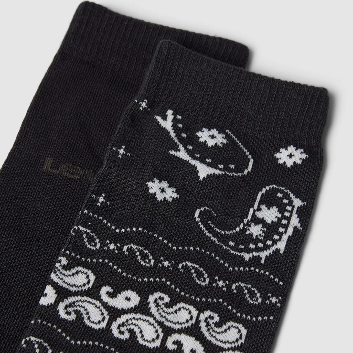 Ponožky Levis Regular Cut Bandana 2 páry čierne