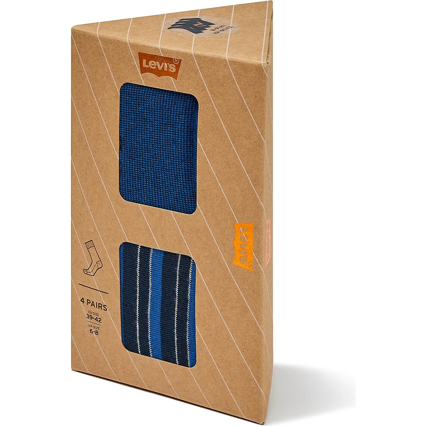 Levis Giftbox Reg Cut Stripe 4P Blue Combo