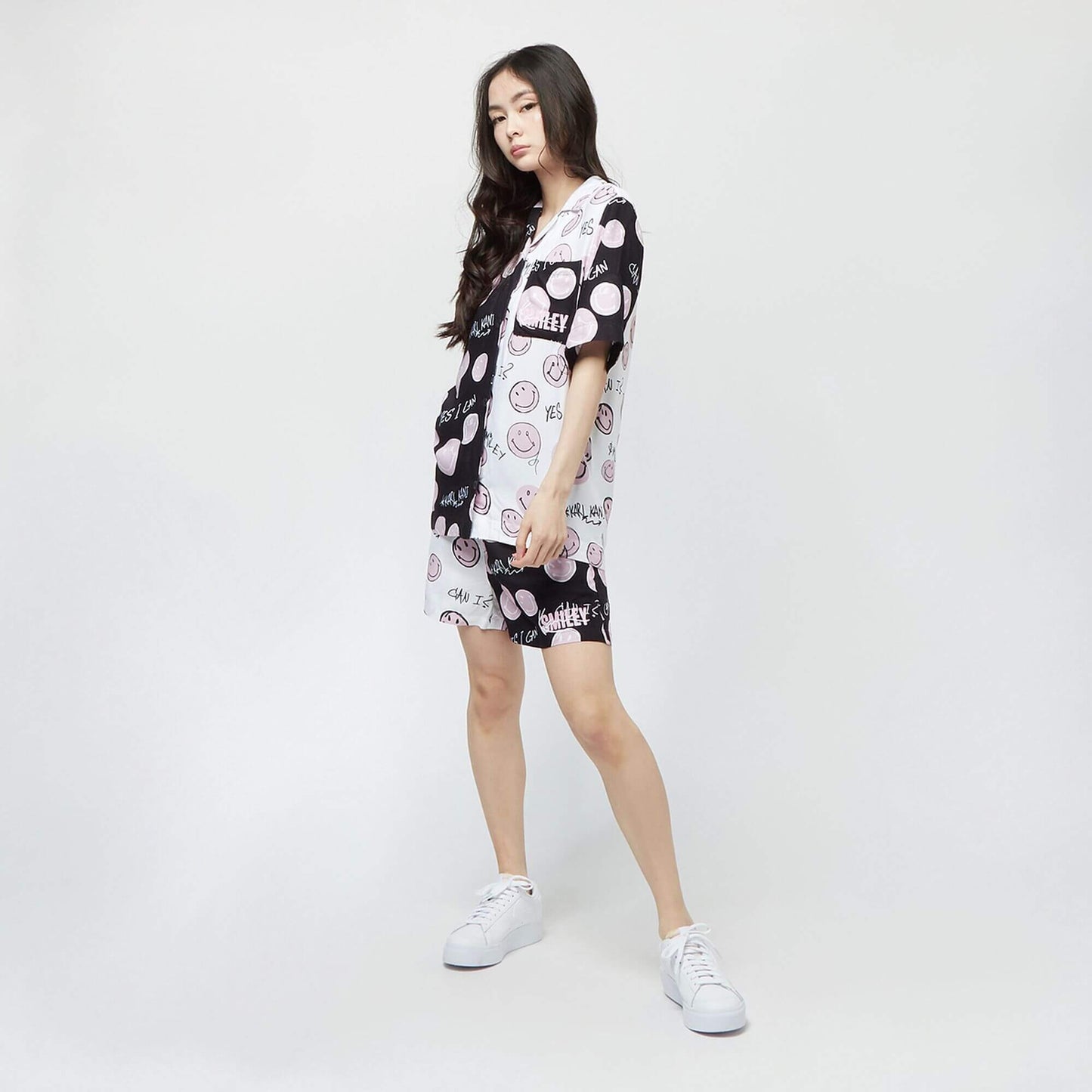 Karl Kani KK Small Signature Block Smiley Resort Shorts black