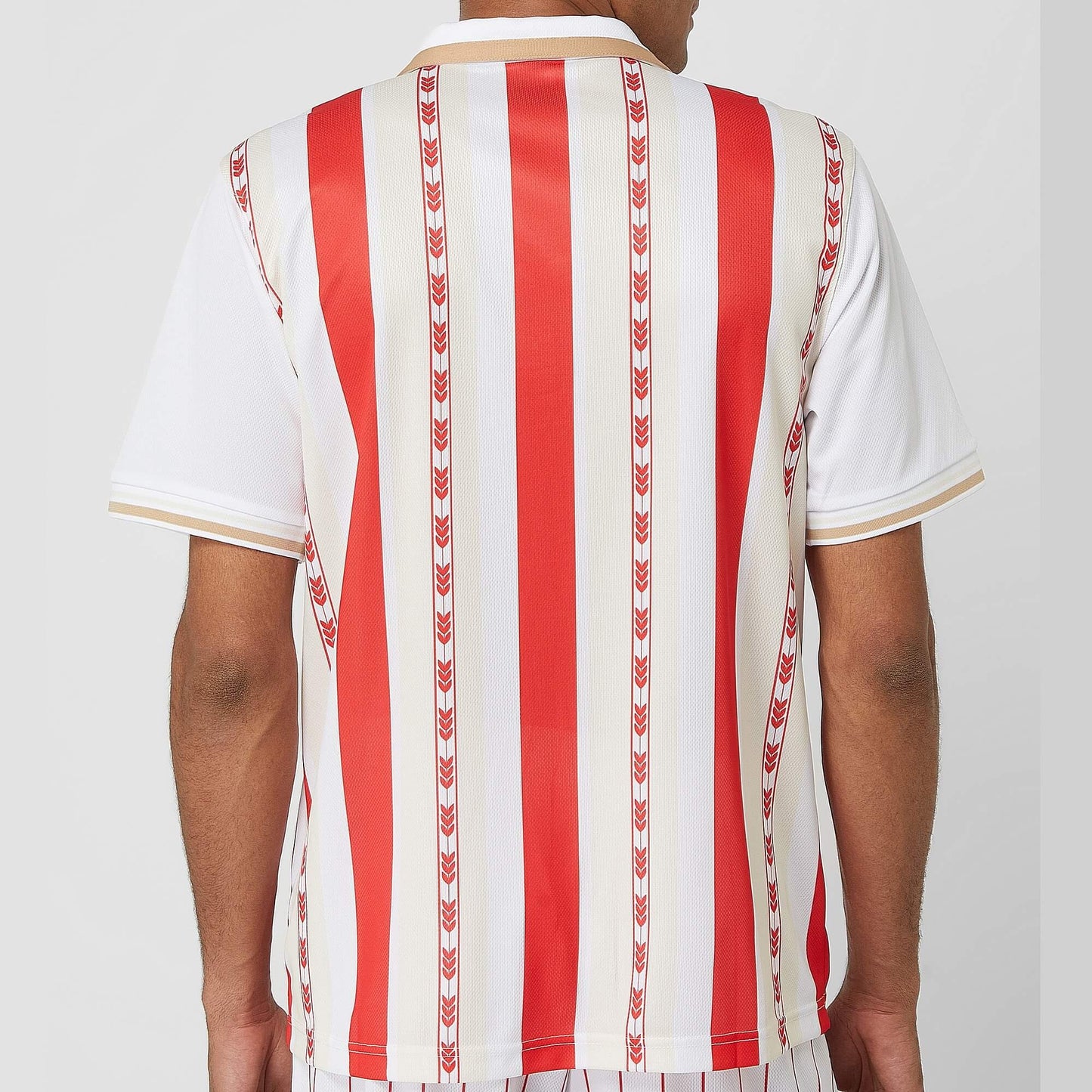 Karl Kani KK Varsity Block Stripe Baseball Shirt Red