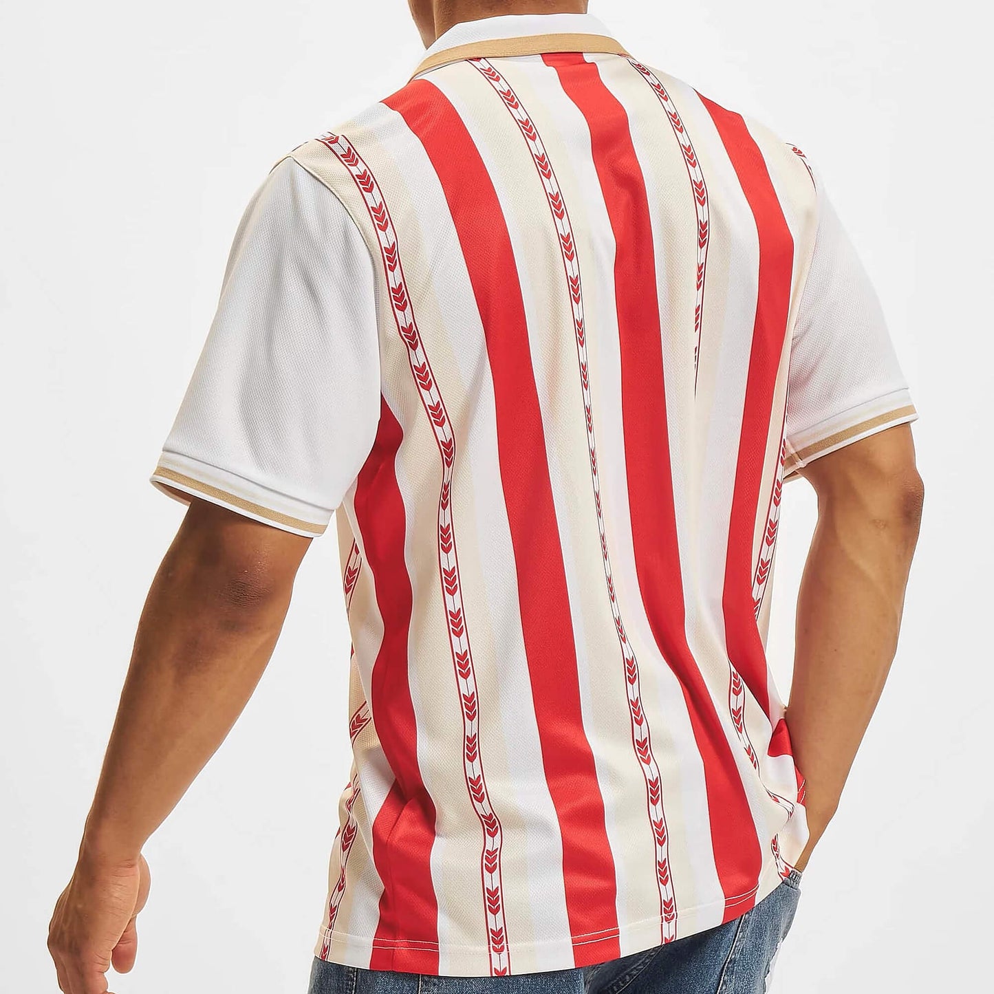 Karl Kani KK Varsity Block Stripe Baseball Shirt Red