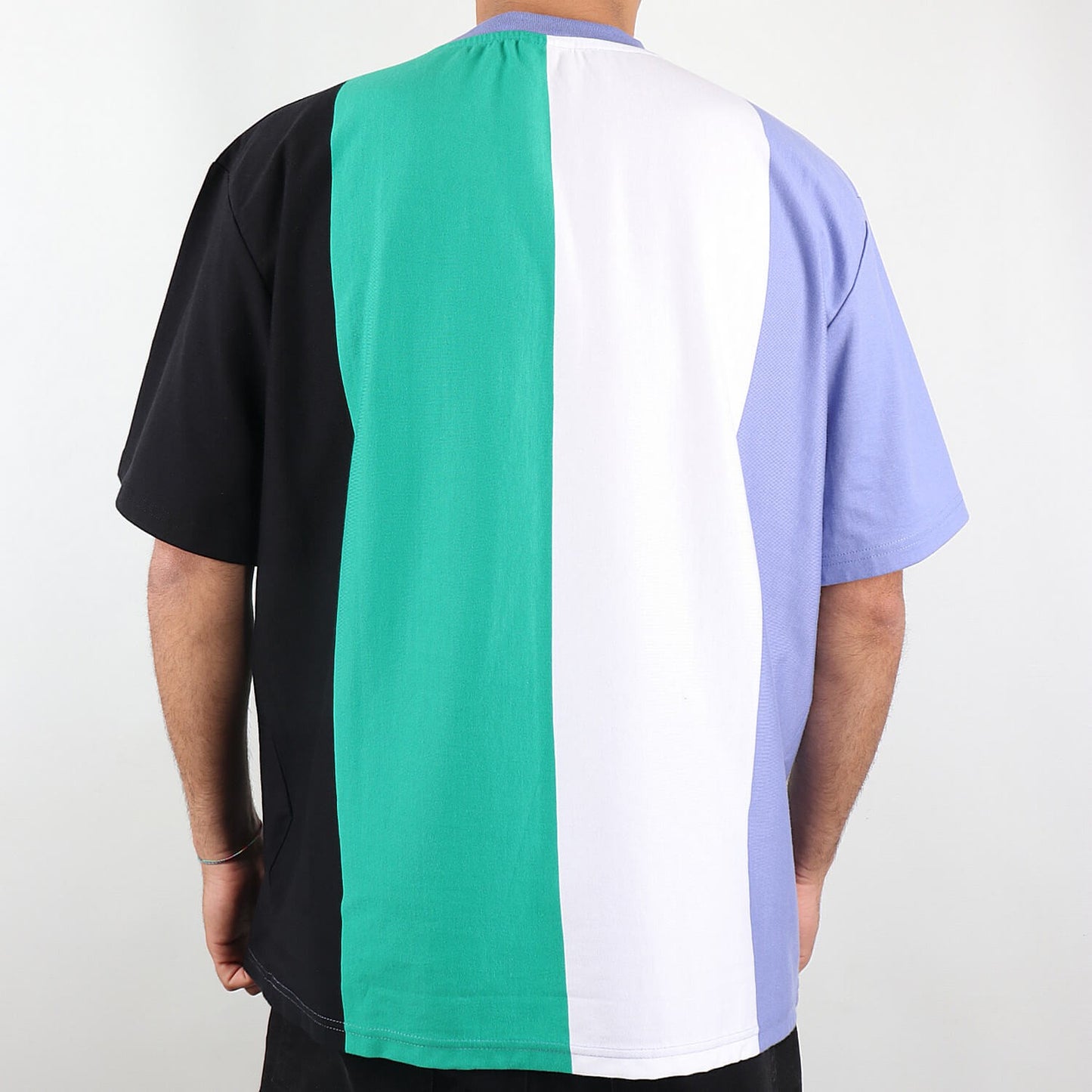 Karl Kani KK Chest Signature OS Striped Tee purple/black/green
