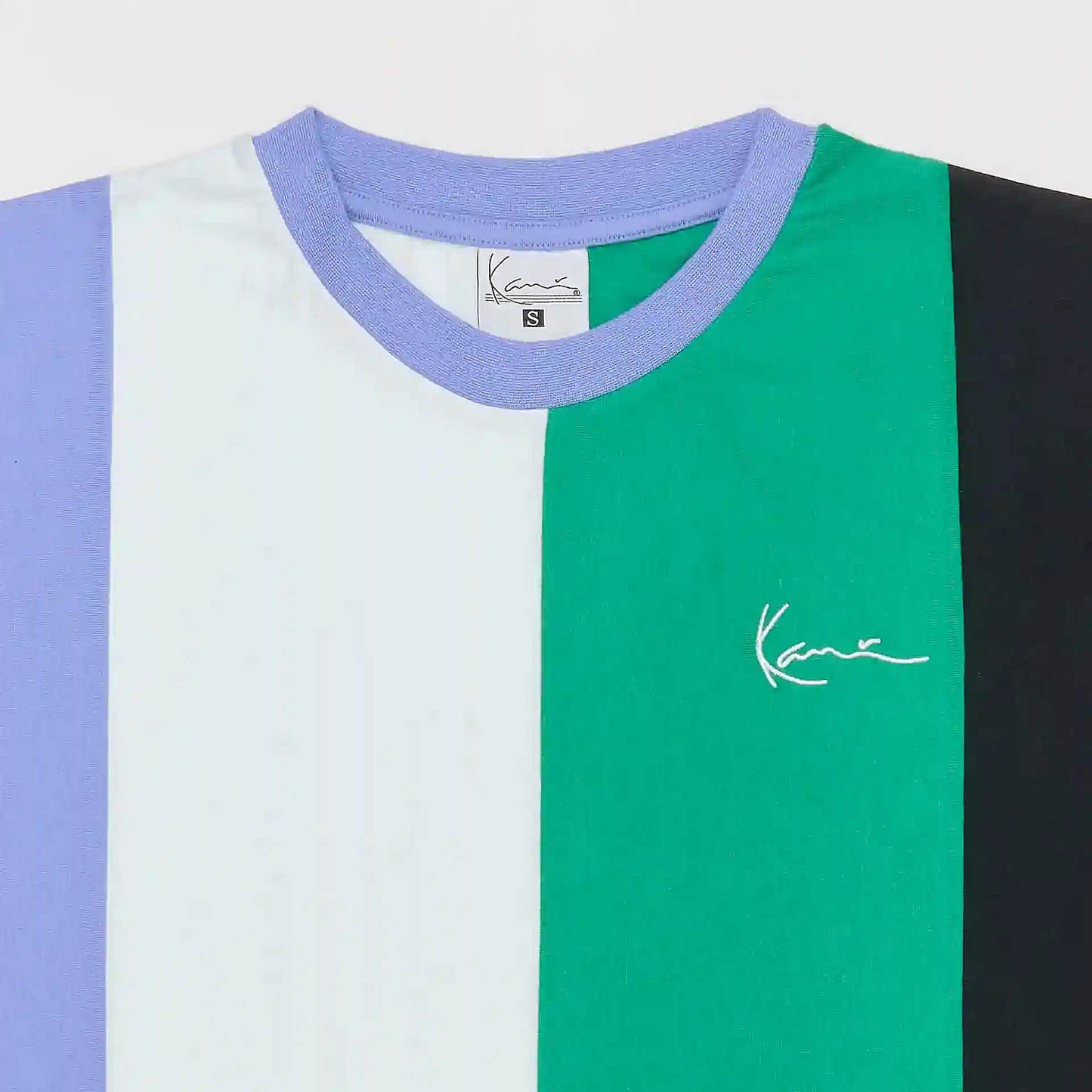 Karl Kani KK Chest Signature OS Striped Tee purple/black/green