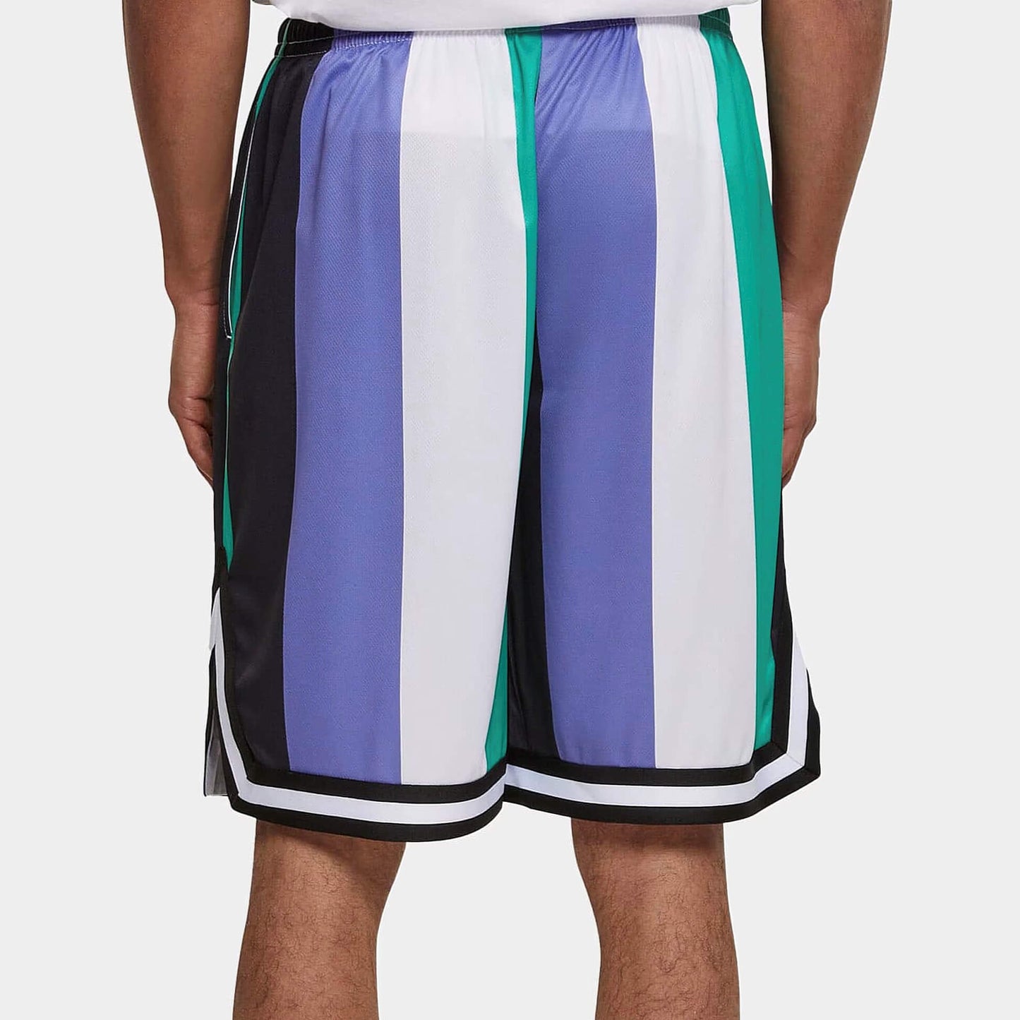 Šortky Karl Kani KK Varsity Striped Mesh Shorts zeleno/bielo/fialové