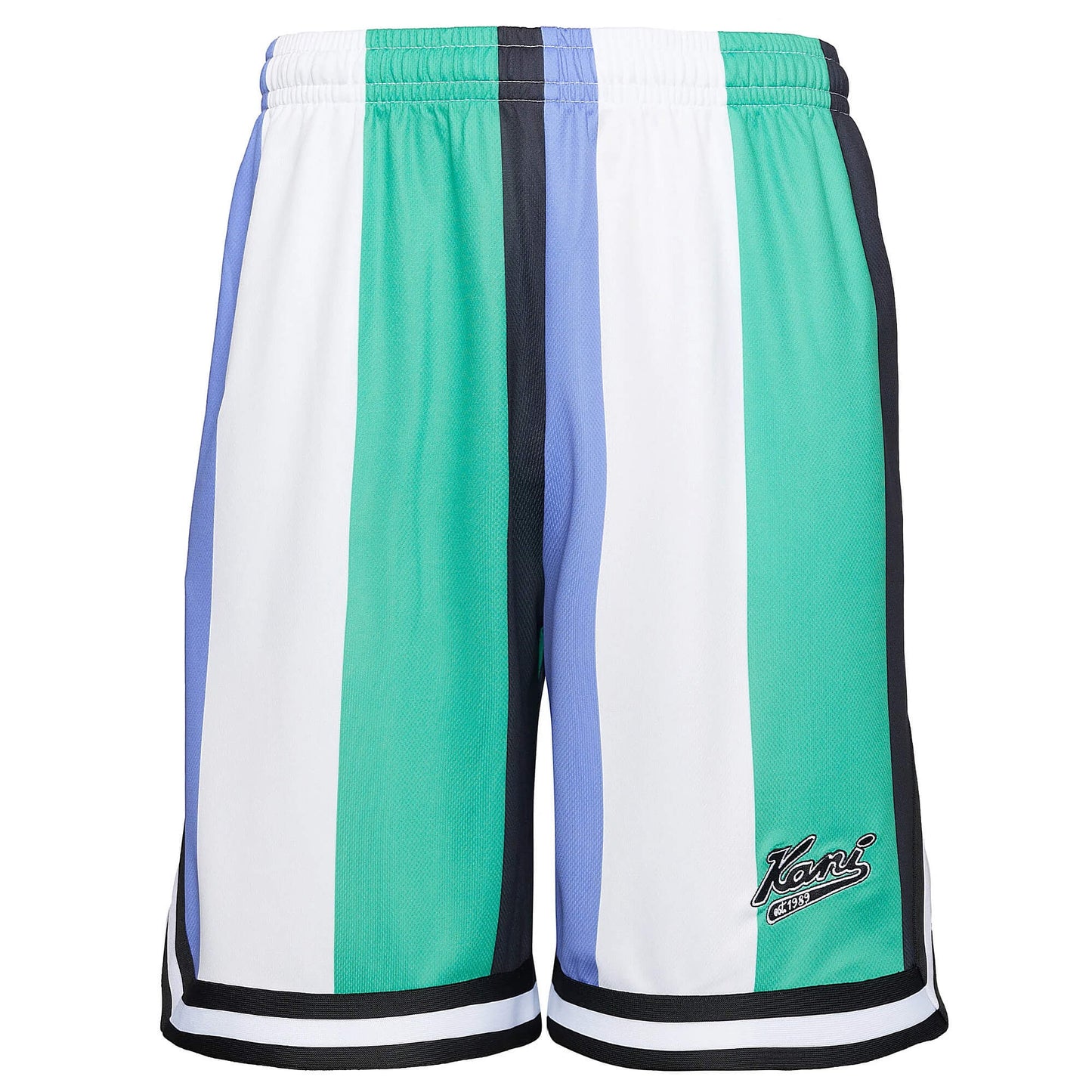 Šortky Karl Kani KK Varsity Striped Mesh Shorts zeleno/bielo/fialové