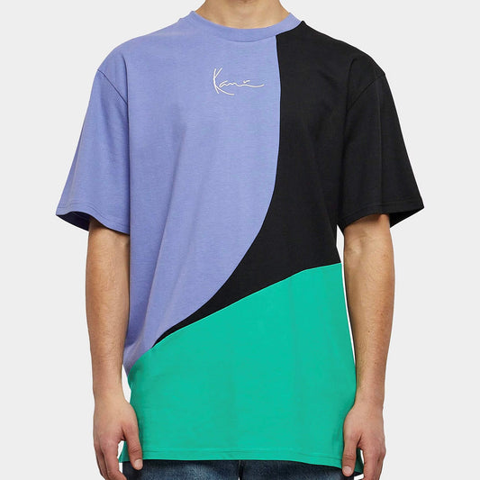 Karl Kani KK Woven Signature Block Tee purple/green/black