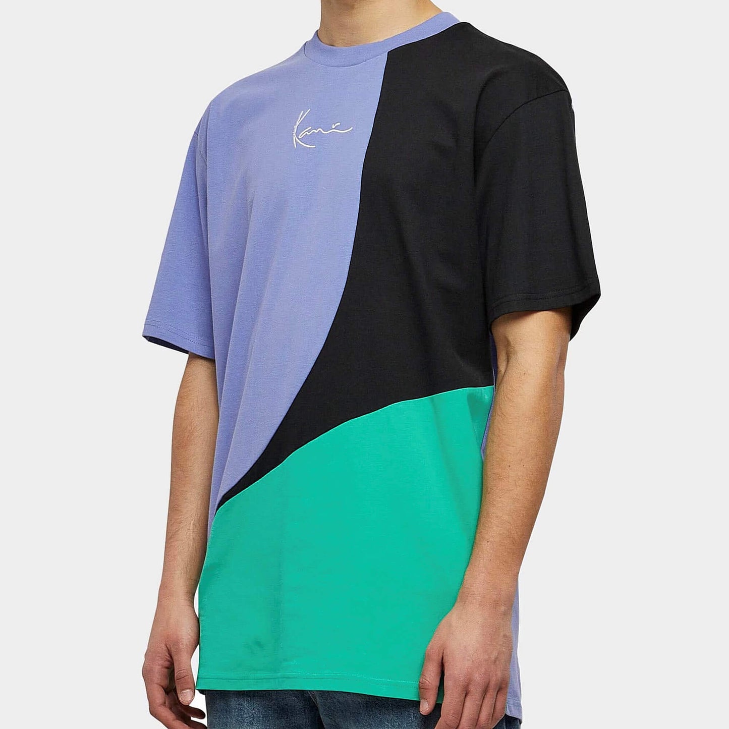 Karl Kani KK Woven Signature Block Tee purple/green/black