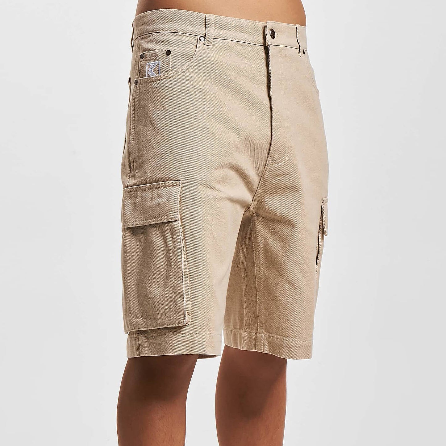 Karl Kani KK Small Signature Washed Cargo Shorts taupe