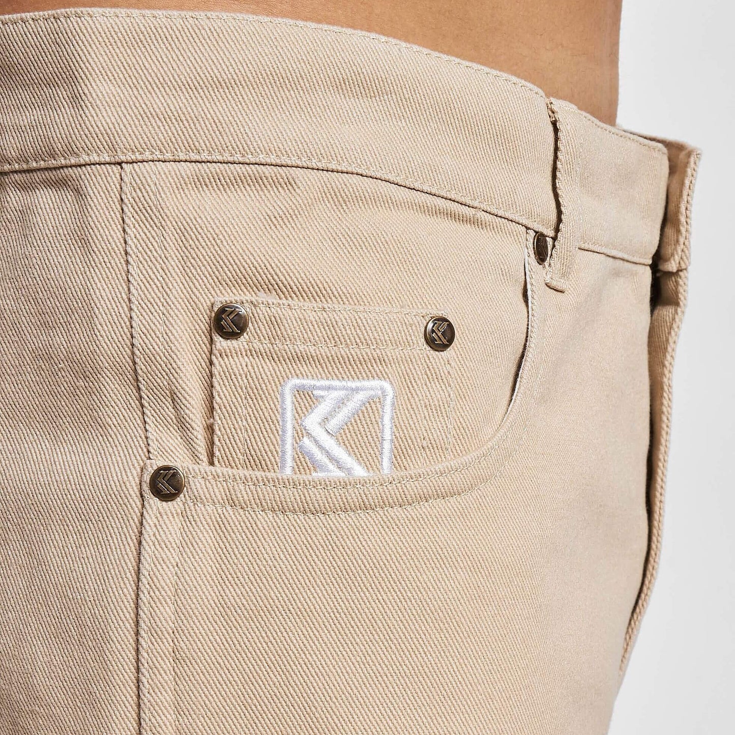 Karl Kani KK Small Signature Washed Cargo Shorts taupe