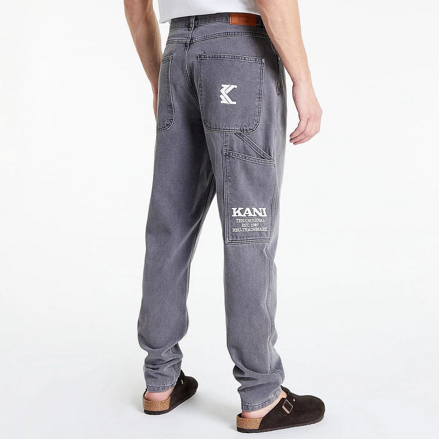 Džínsy Karl Kani KK Retro Tapered Workwear Denim light grey šedé