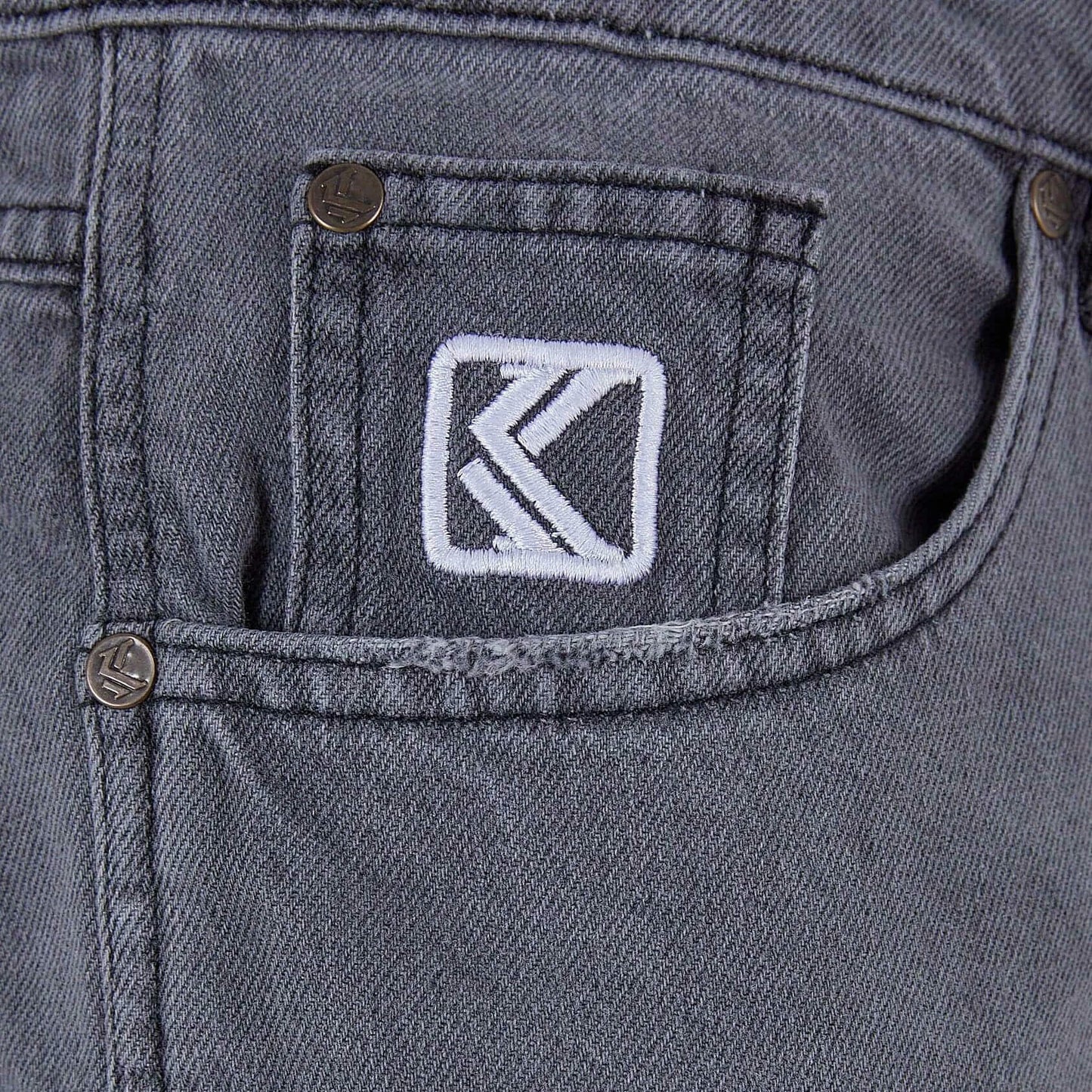 Džínsy Karl Kani KK Retro Tapered Workwear Denim light grey šedé
