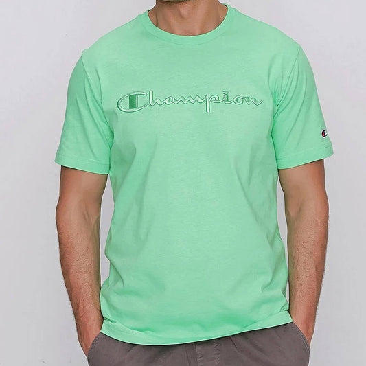 Champion Knitted Logo Crewneck T-Shirt Green