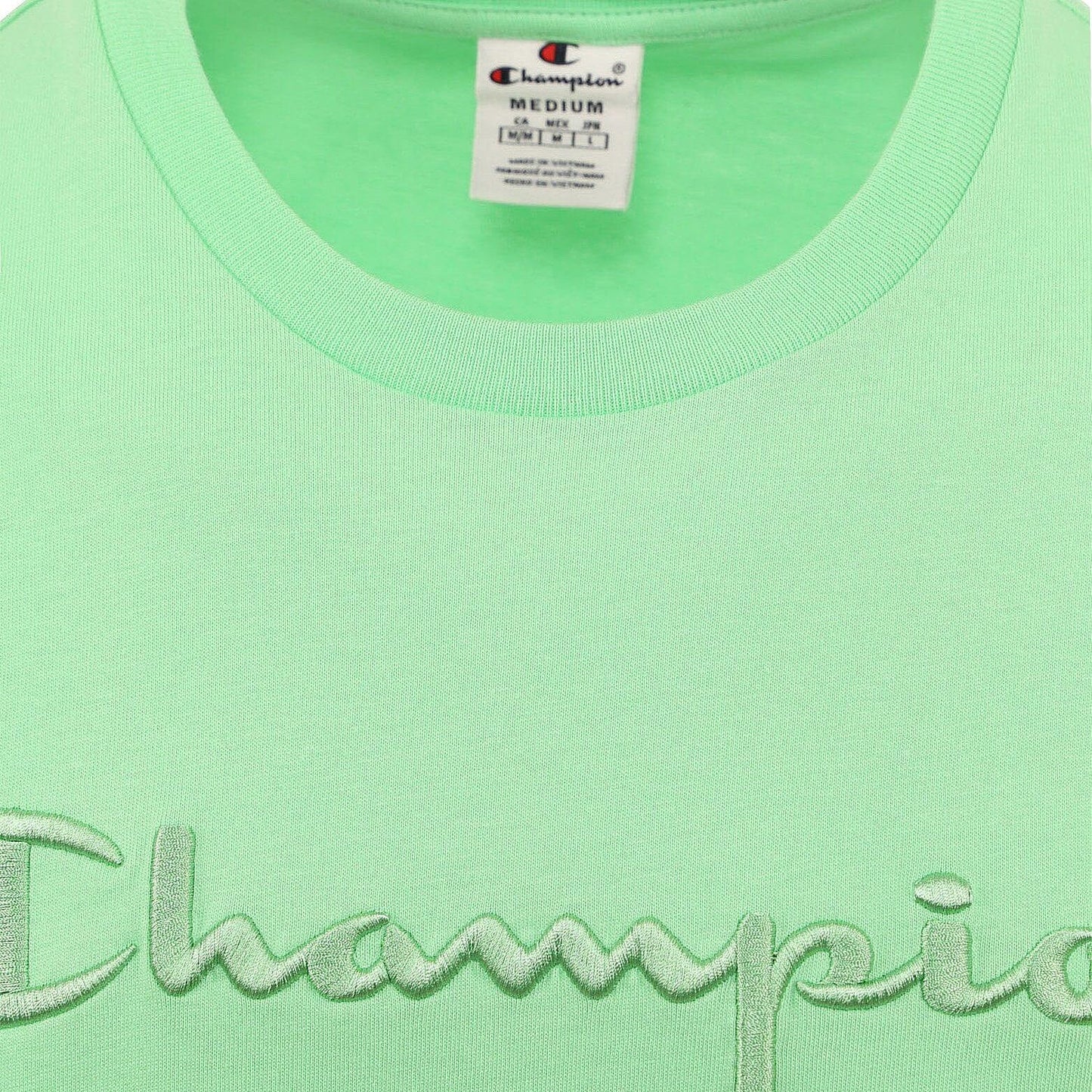 Champion Knitted Logo Crewneck T-Shirt Green