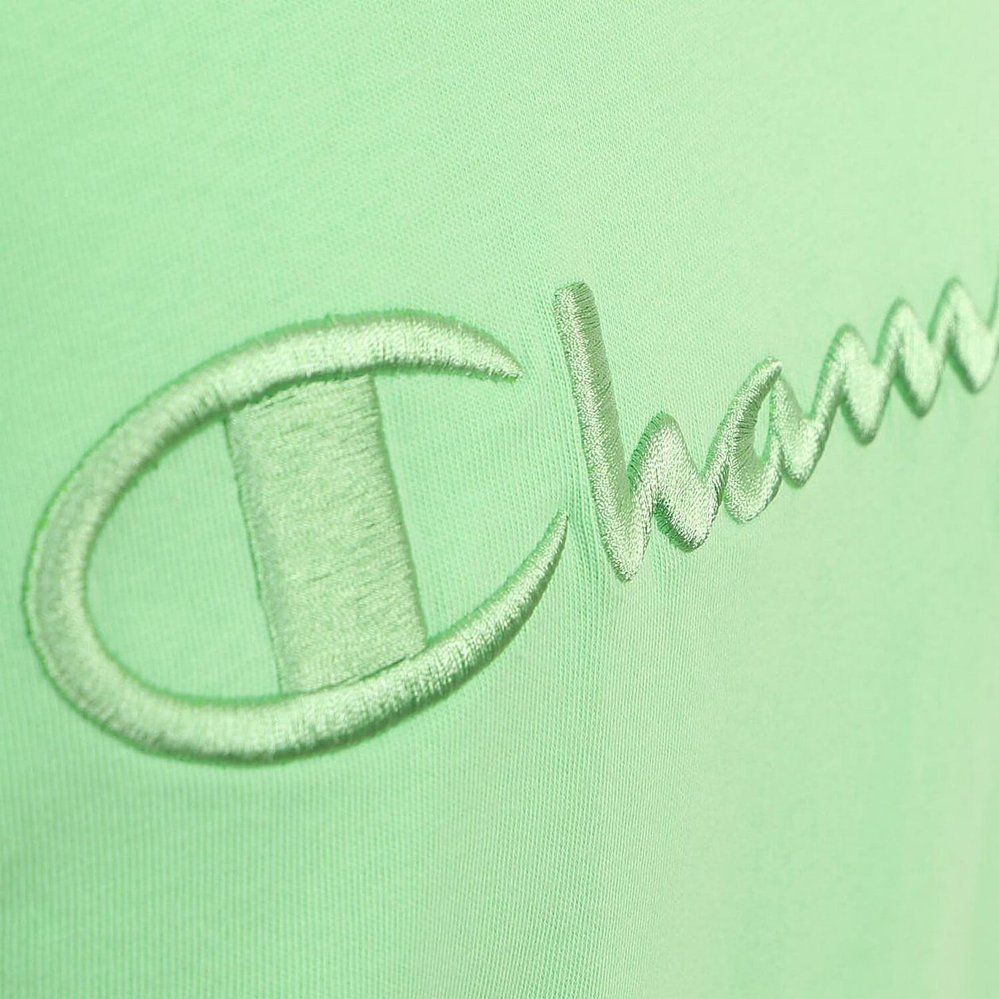 Champion Knitted Logo Crewneck T-Shirt Green