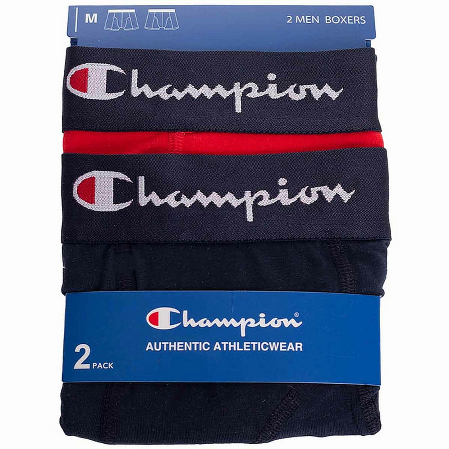 Súprava 2 kusov pánskych boxeriek Champion Two Pack Smooth Seam Boxers tmavomodré/červené