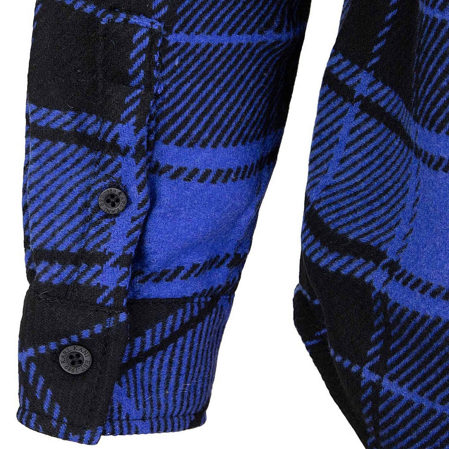 Karl Kani KK Chest Signature Heavy Flannel Shirt blue/black