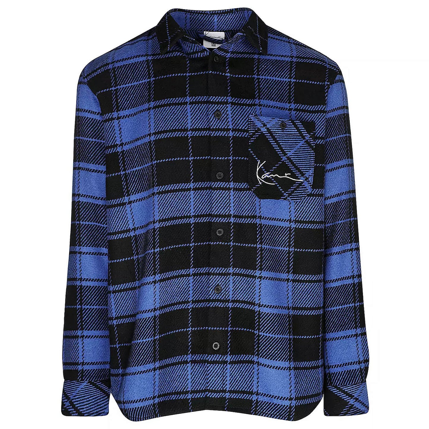 Karl Kani KK Chest Signature Heavy Flannel Shirt blue/black