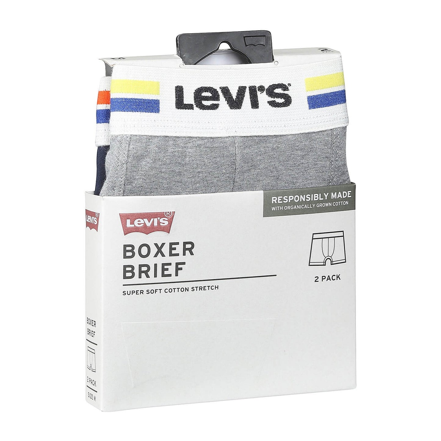 Súprava 2 kusov boxeriek Levi's® Placed Sprtswr Logo Boxer Brief Org 2P tmavomodré/šedé