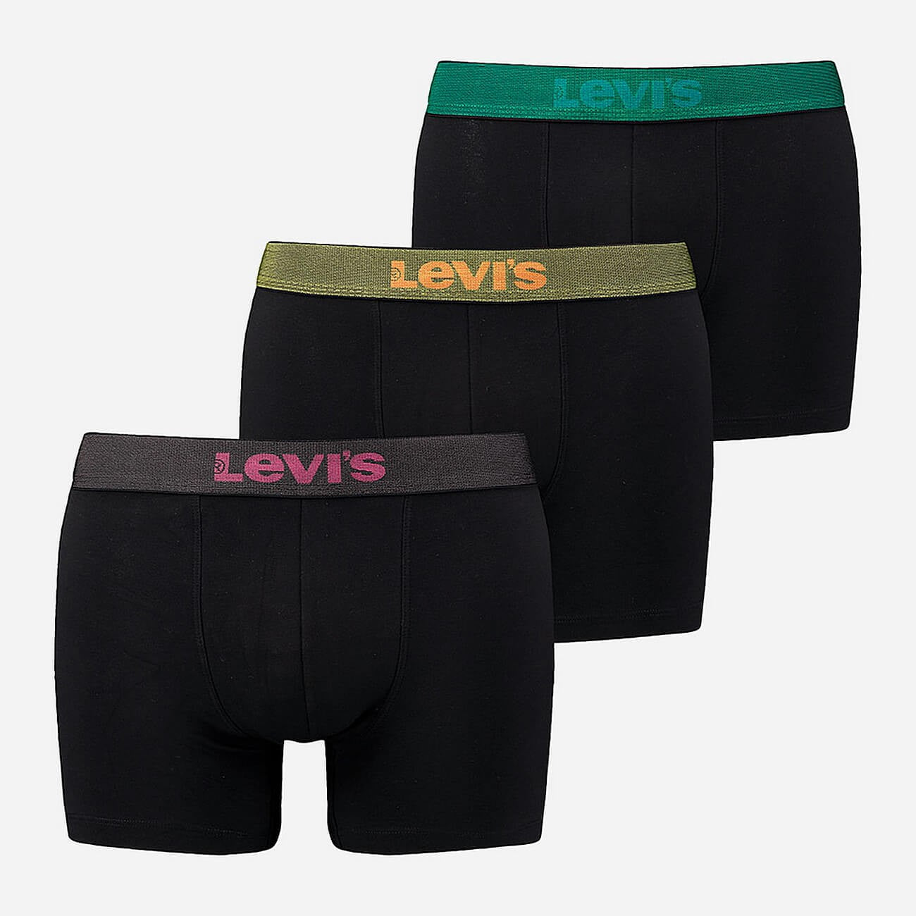 Súprava 3 kusov boxeriek Levi's® Giftbox Dystopian Boxer Brief 3P čierne