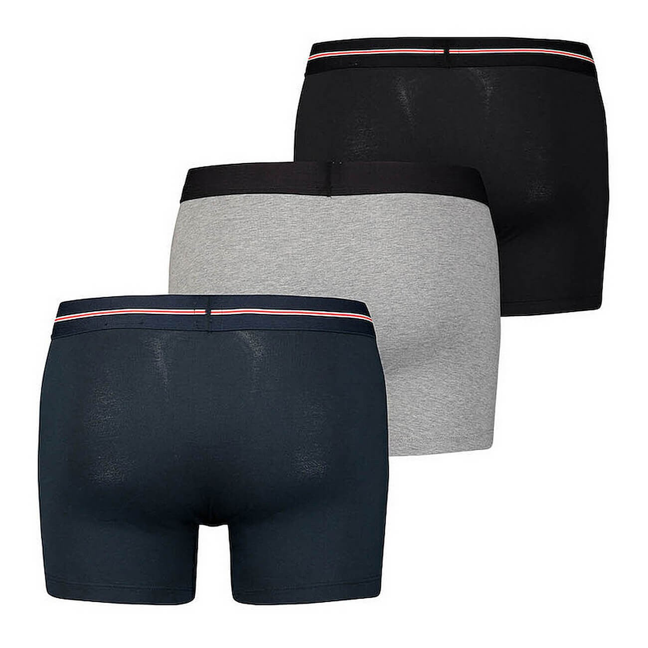 Súprava 3 kusov boxeriek Levi's® Giftbox 2 Horse Pull Logo Boxer Brief 3P tmavomodré/šedé/čierne