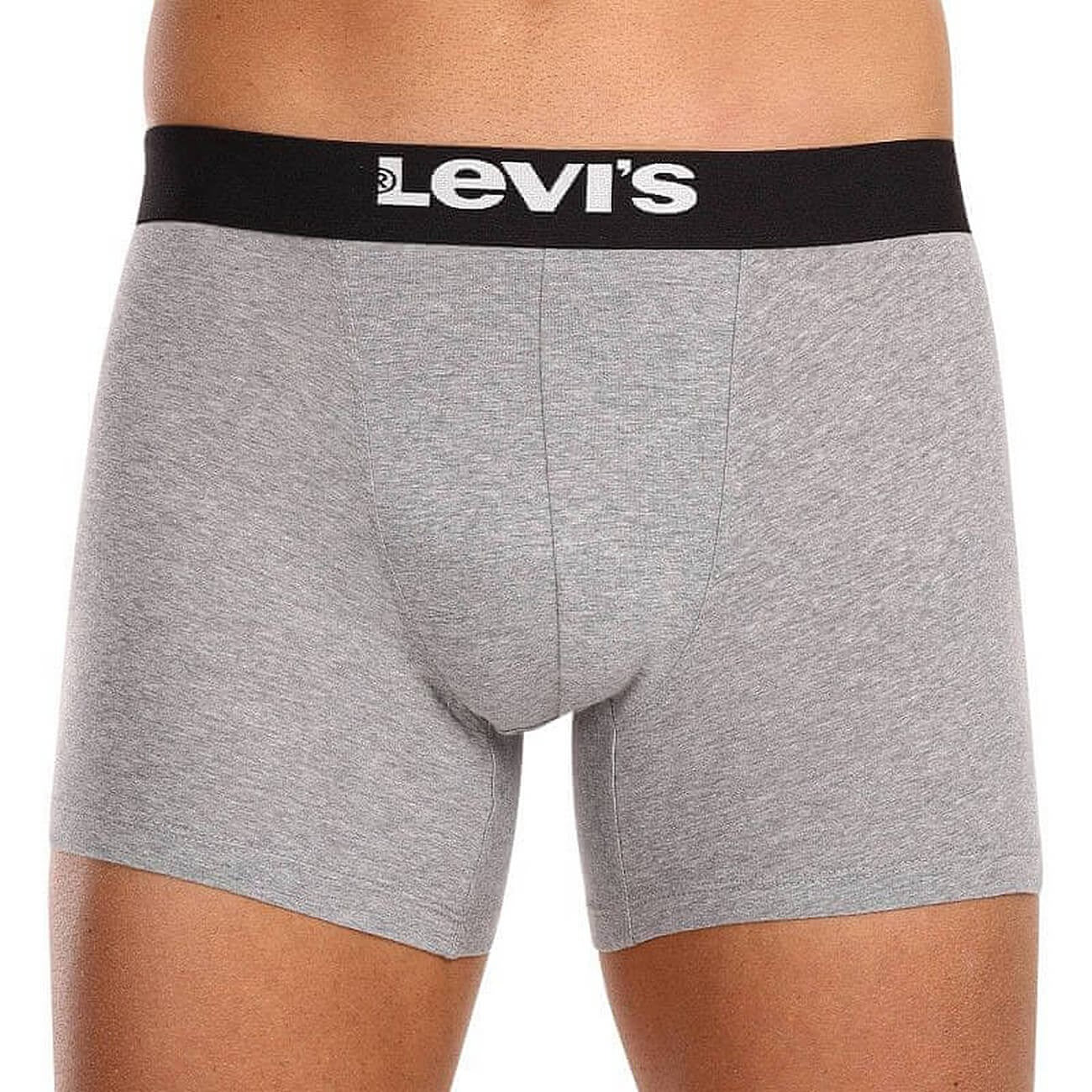 Súprava 3 kusov boxeriek Levi's® Giftbox 2 Horse Pull Logo Boxer Brief 3P tmavomodré/šedé/čierne