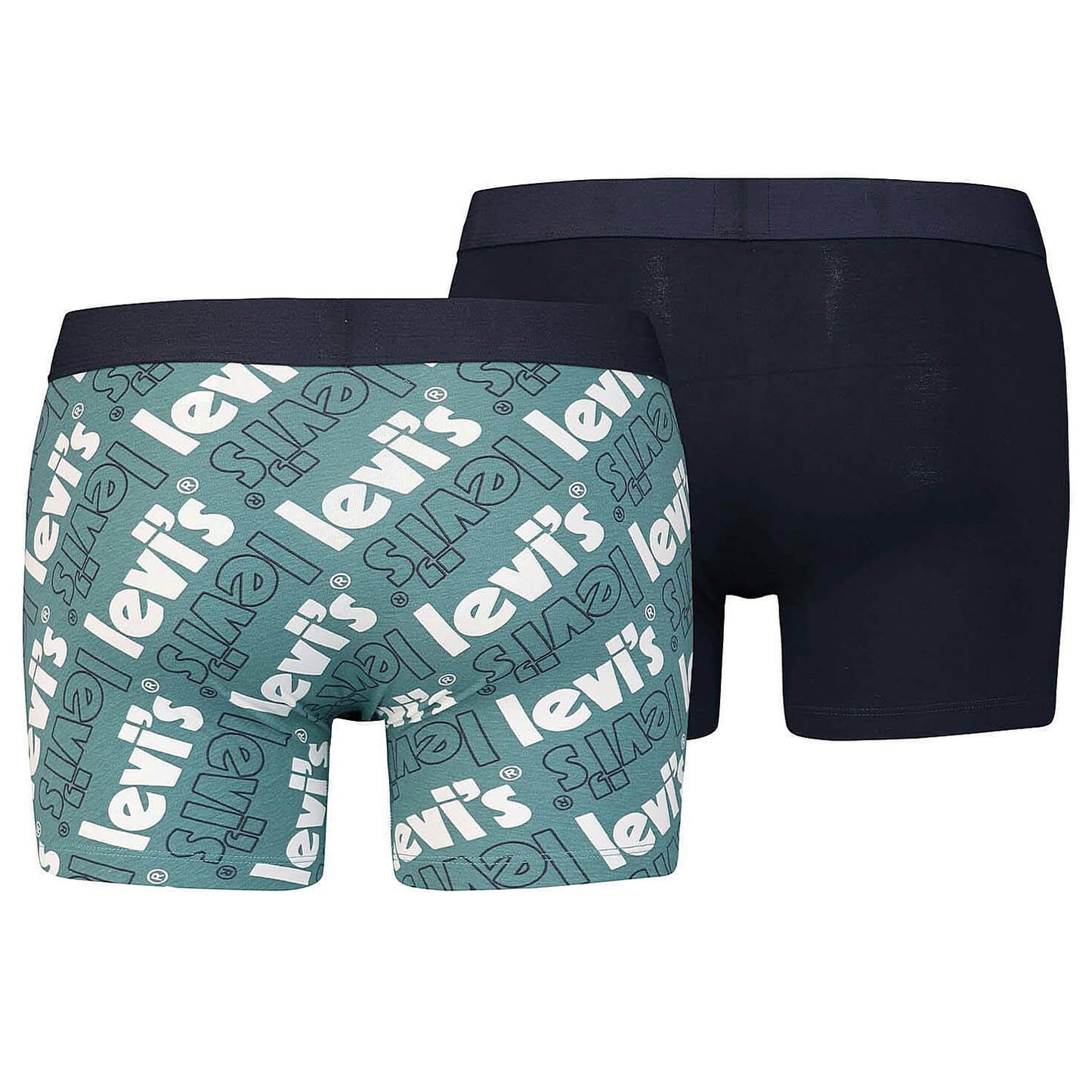Súprava 2 kusov boxeriek Levi's® Poster Logo Aop Boxer Brief 2P tmavomodré/zelené