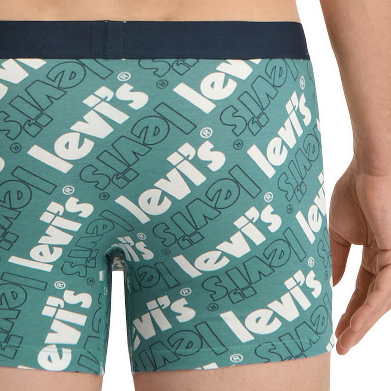 Súprava 2 kusov boxeriek Levi's® Poster Logo Aop Boxer Brief 2P tmavomodré/zelené