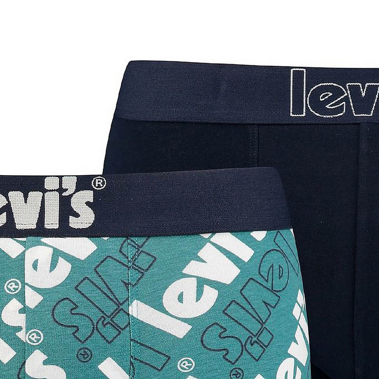 Súprava 2 kusov boxeriek Levi's® Poster Logo Aop Boxer Brief 2P tmavomodré/zelené