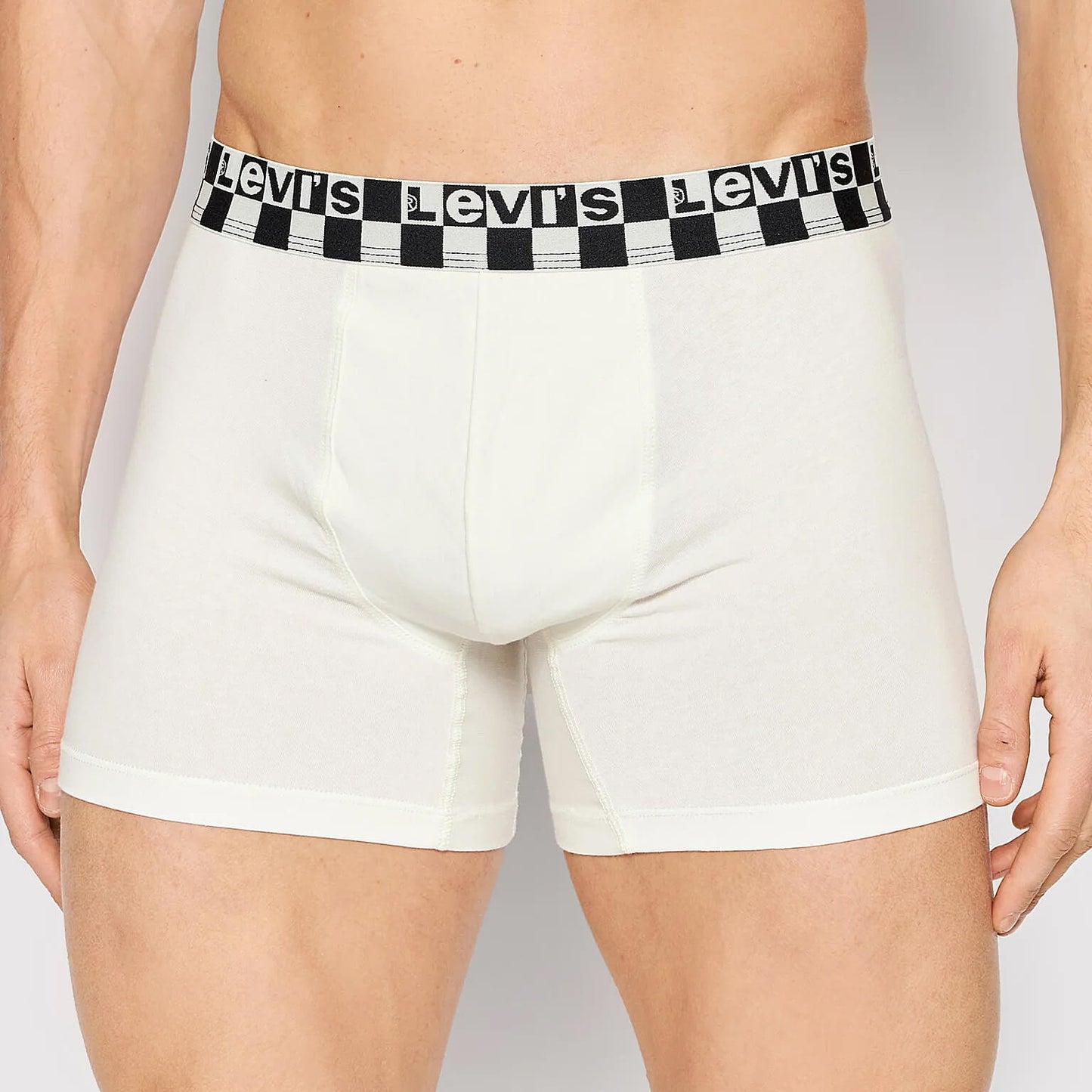 Súprava 2 kusov boxeriek Levi's® Checkerboard Wb Boxer Brief 2P biele/čierne