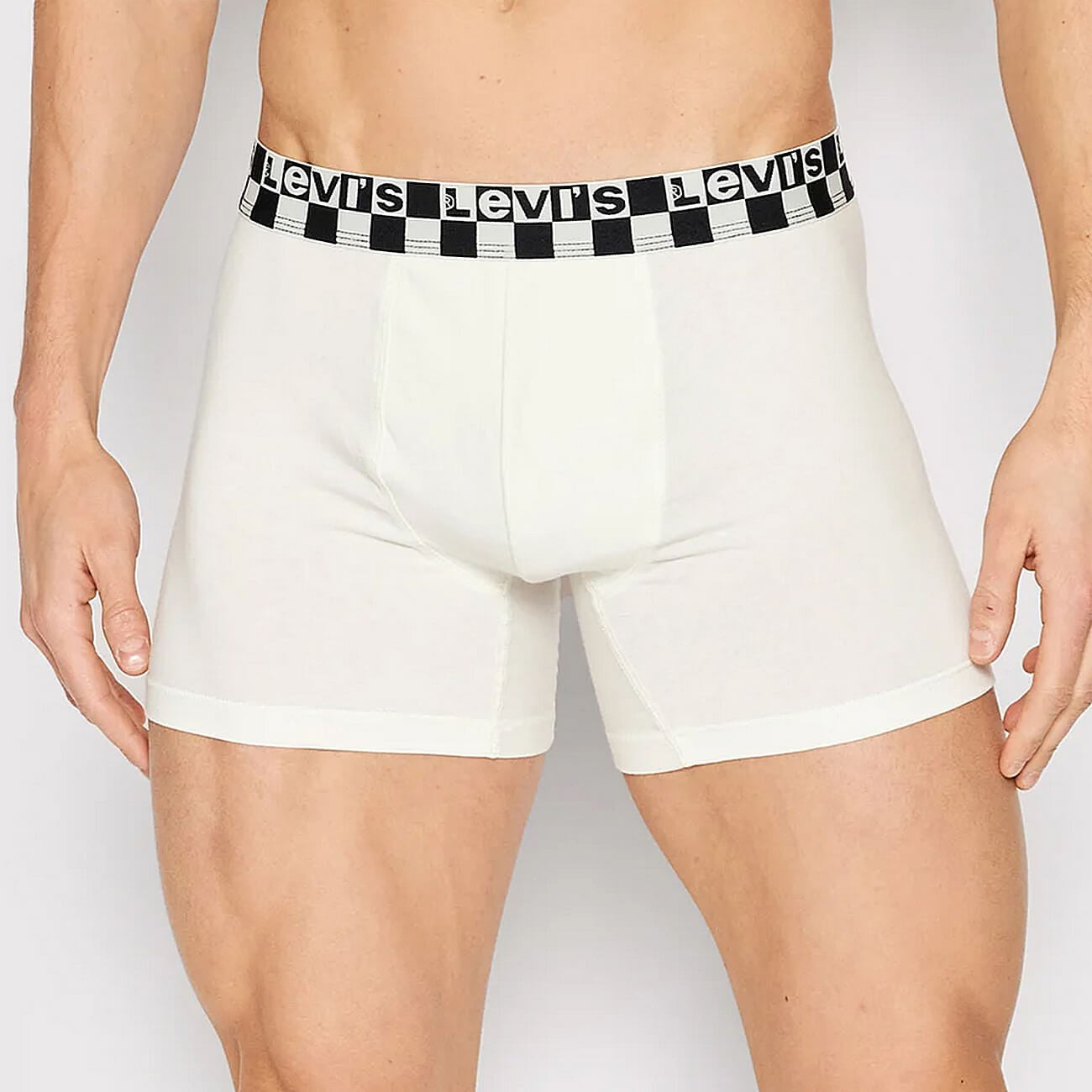 Súprava 2 kusov boxeriek Levi's® Checkerboard Wb Boxer Brief 2P biele/čierne