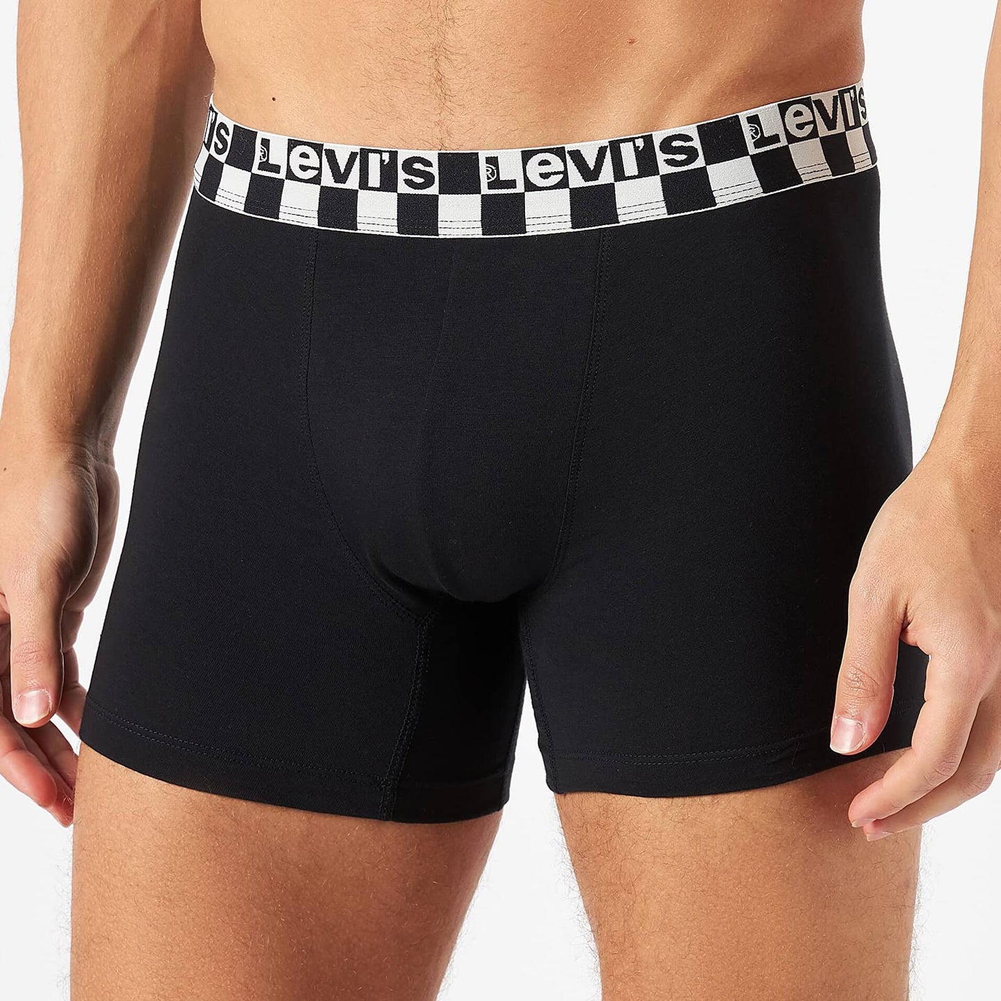 Súprava 2 kusov boxeriek Levi's® Checkerboard Wb Boxer Brief 2P biele/čierne