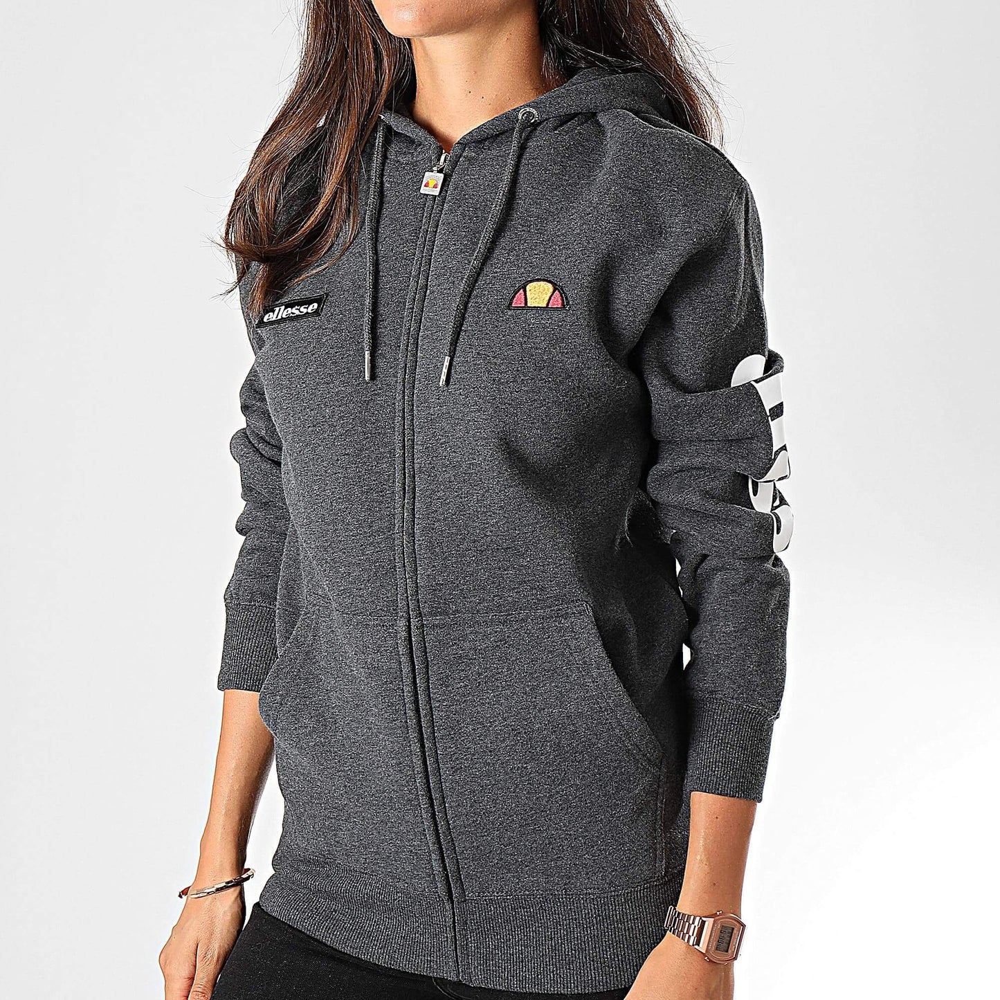 Ellesse Serinatas Full Zip Hoodie Anthracite