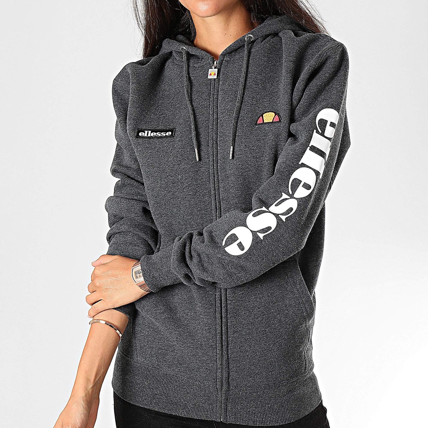 Ellesse Serinatas Full Zip Hoodie Anthracite