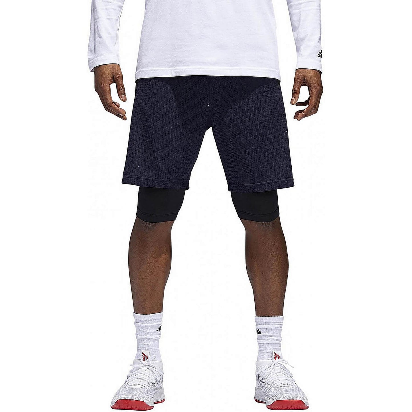 Basketbalové šortky Adidas Dame Doll 2 In 1 Shorts modré