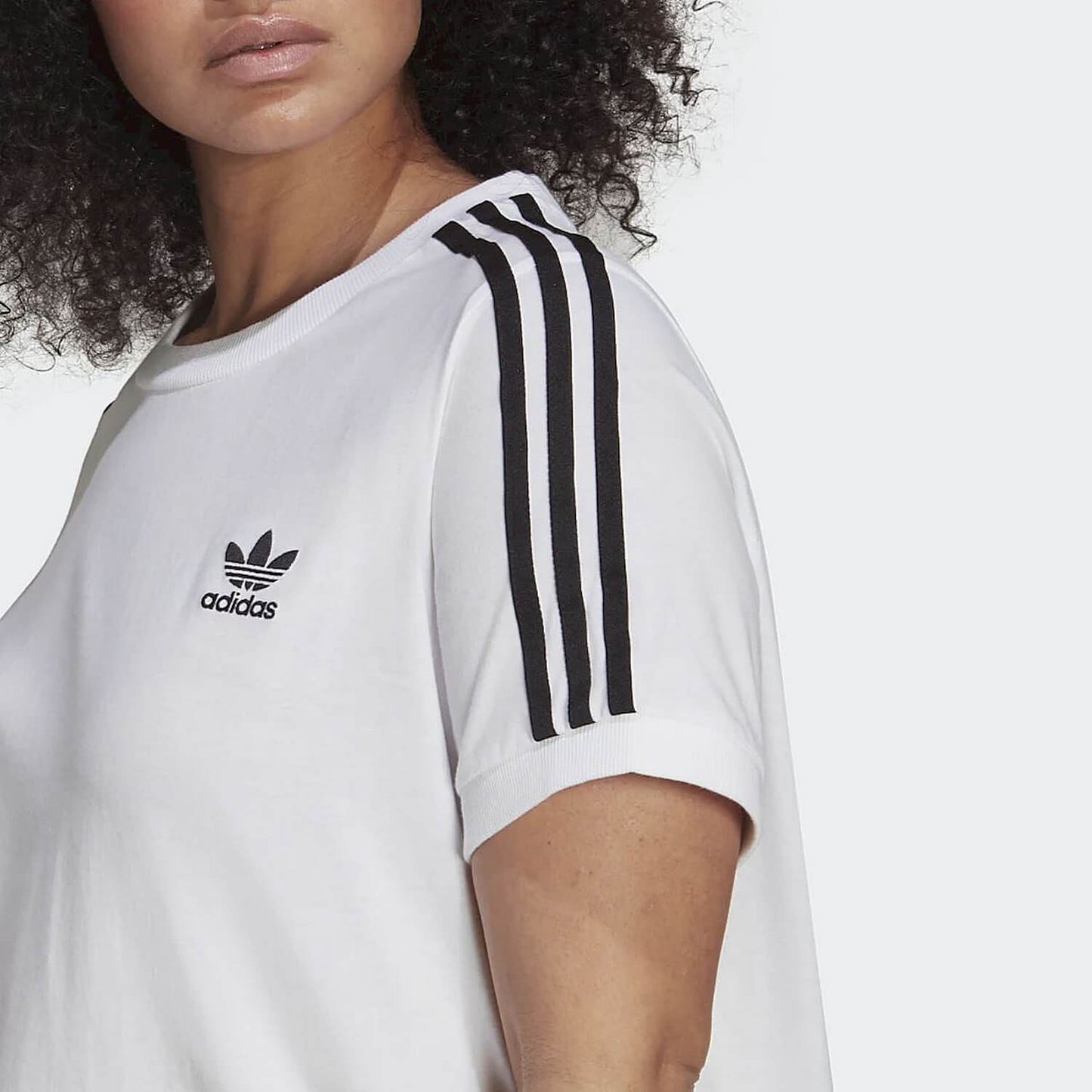 Adidas Classics 3-Stripes Tee White (Plus size)