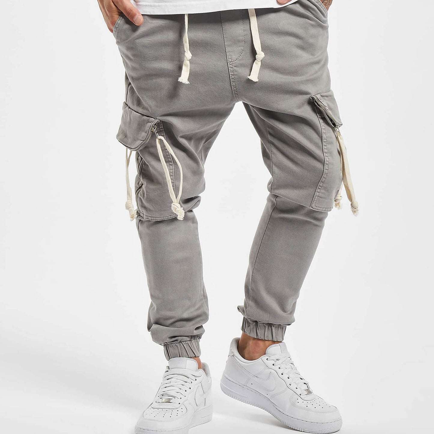 Džínsy jogger VSCT NOAH Denim Cargo Cuffed grey  šedé