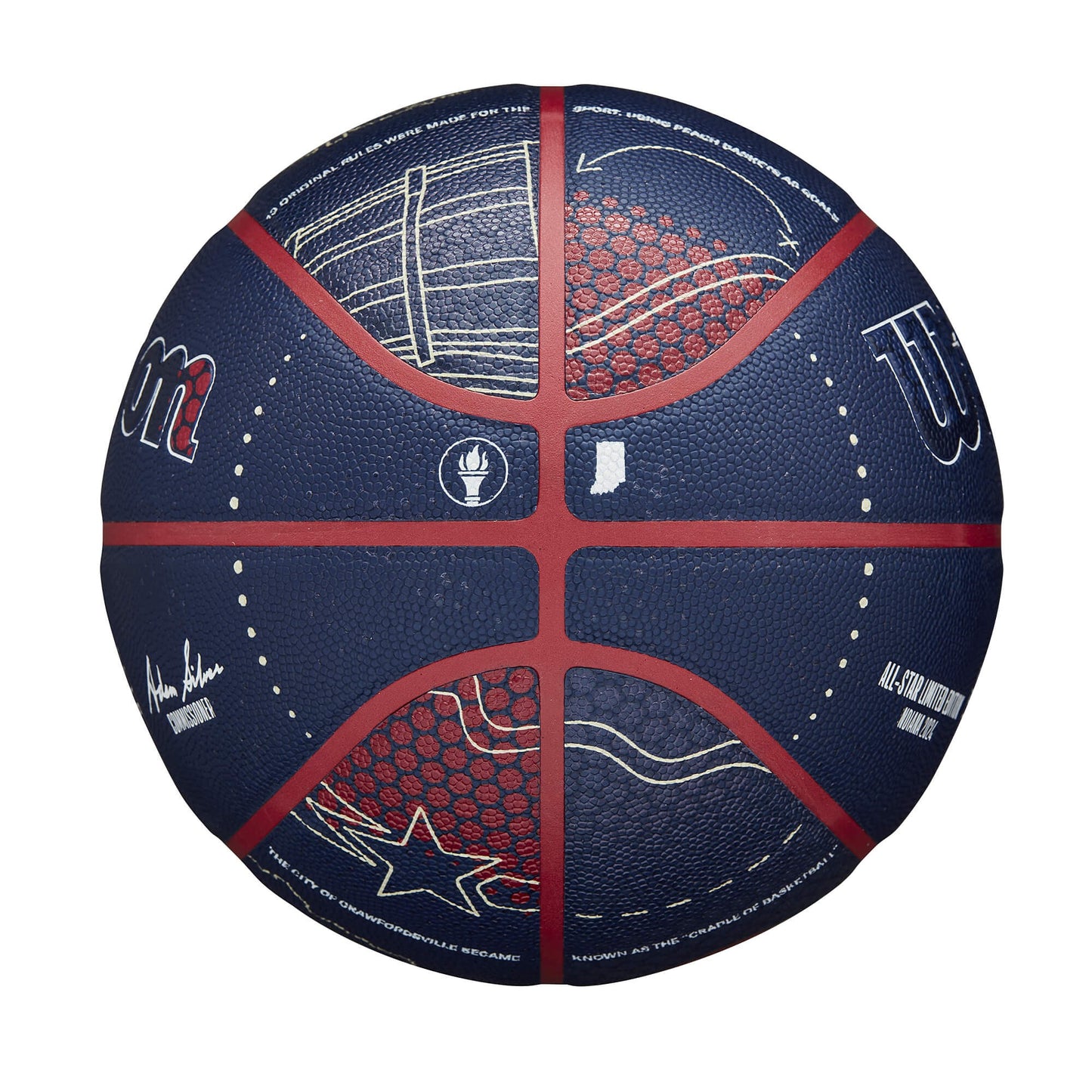 Basketbalová lopta Wilson 2024 NBA All Star Collector veľkosť 7 tmavomodrá