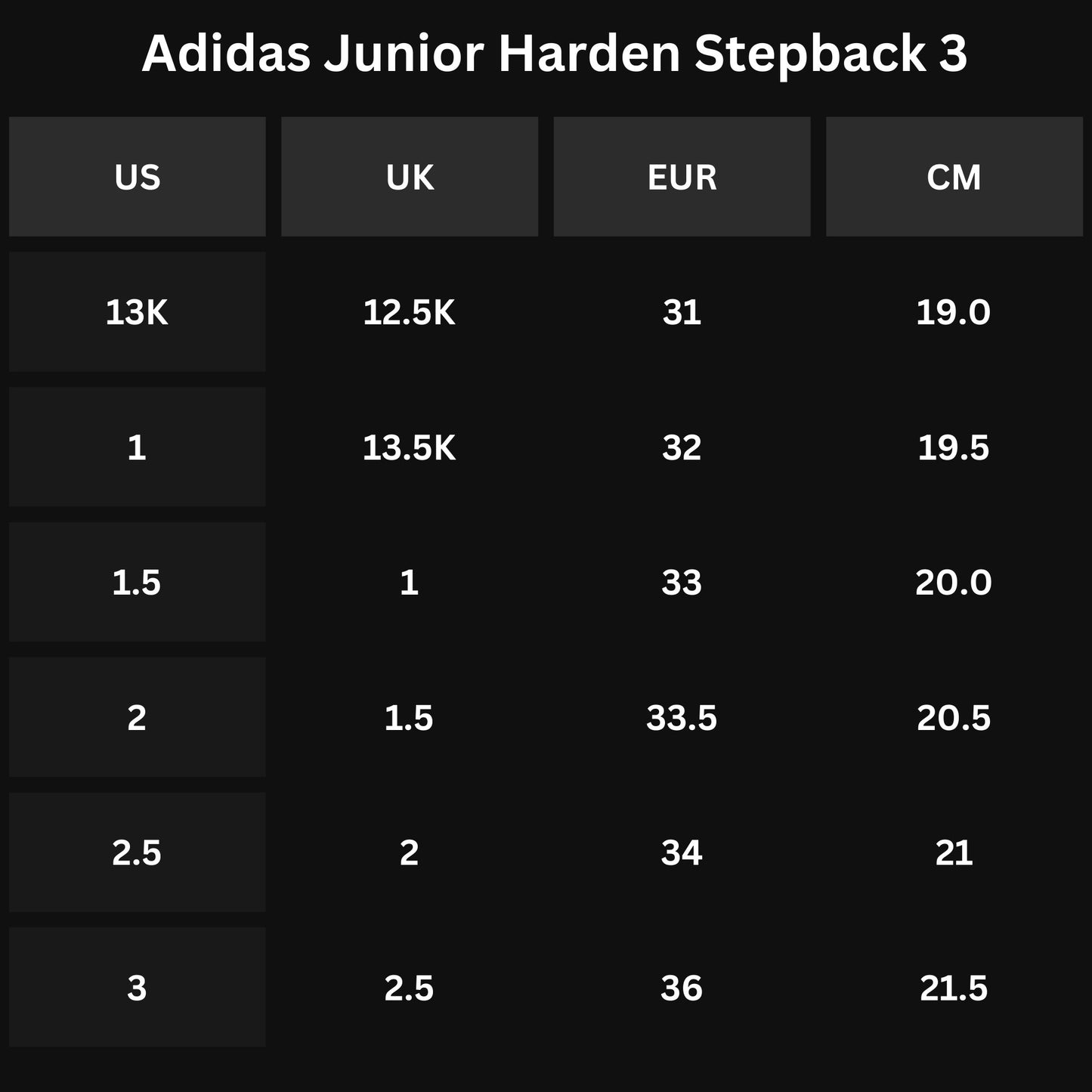 Adidas Junior Harden Stepback 3 Black
