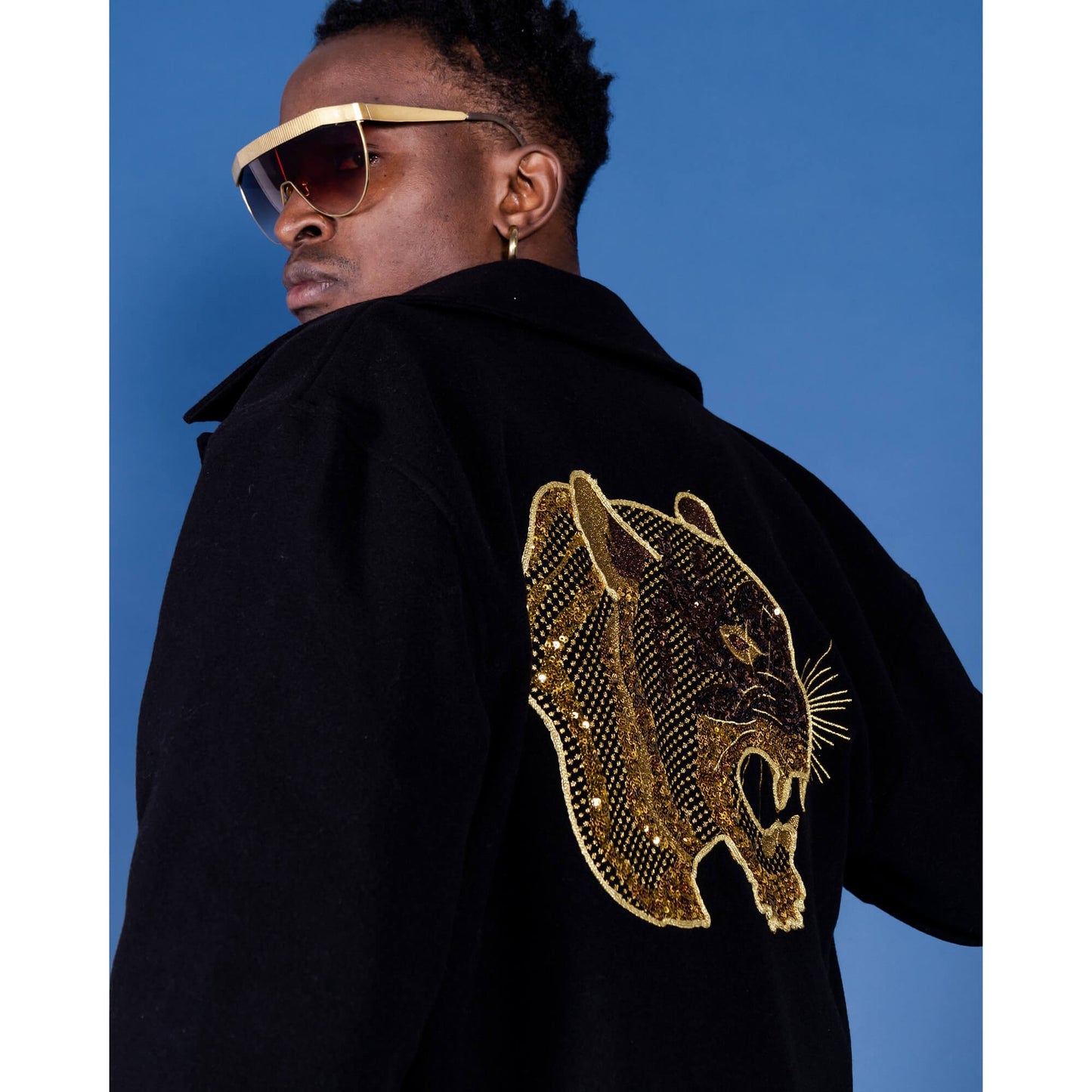 Bunda bomber Sprayground Golden Tiger Varsity čierna