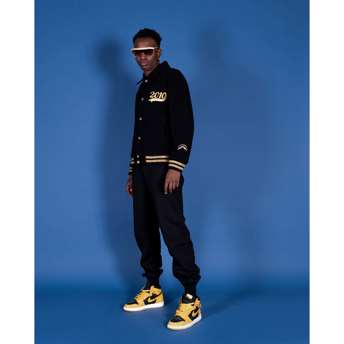 Bunda bomber Sprayground Golden Tiger Varsity čierna