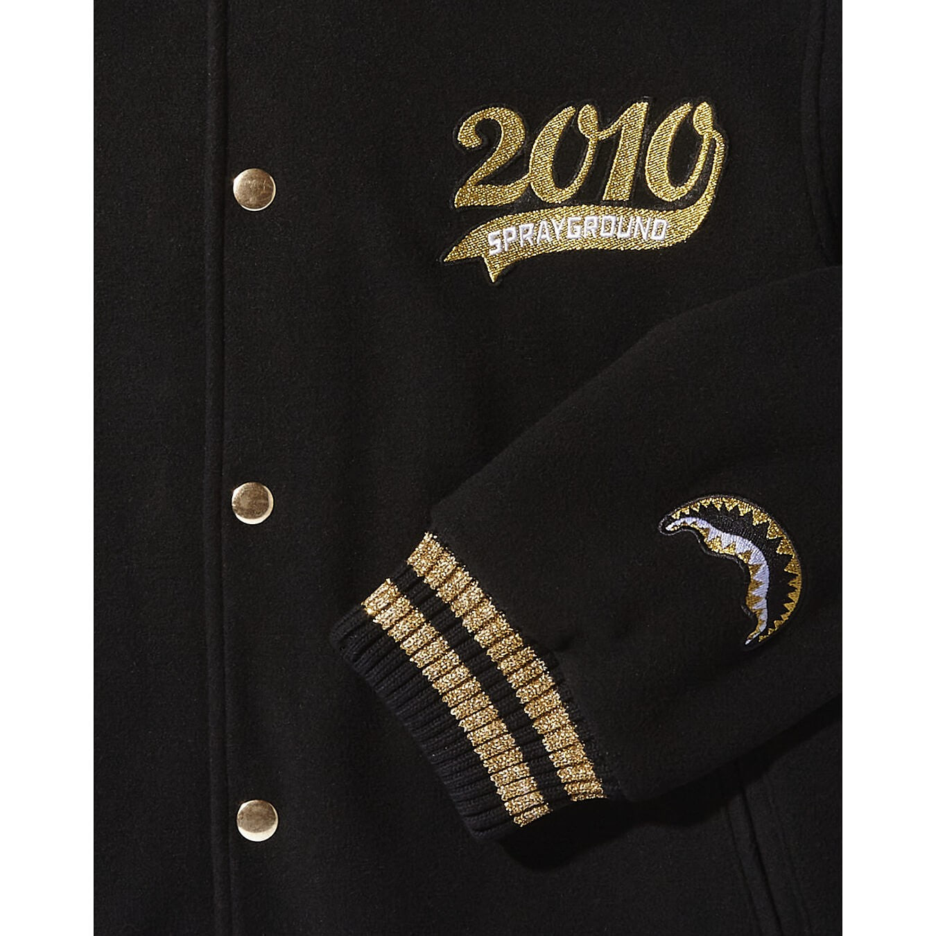 Bunda bomber Sprayground Golden Tiger Varsity čierna