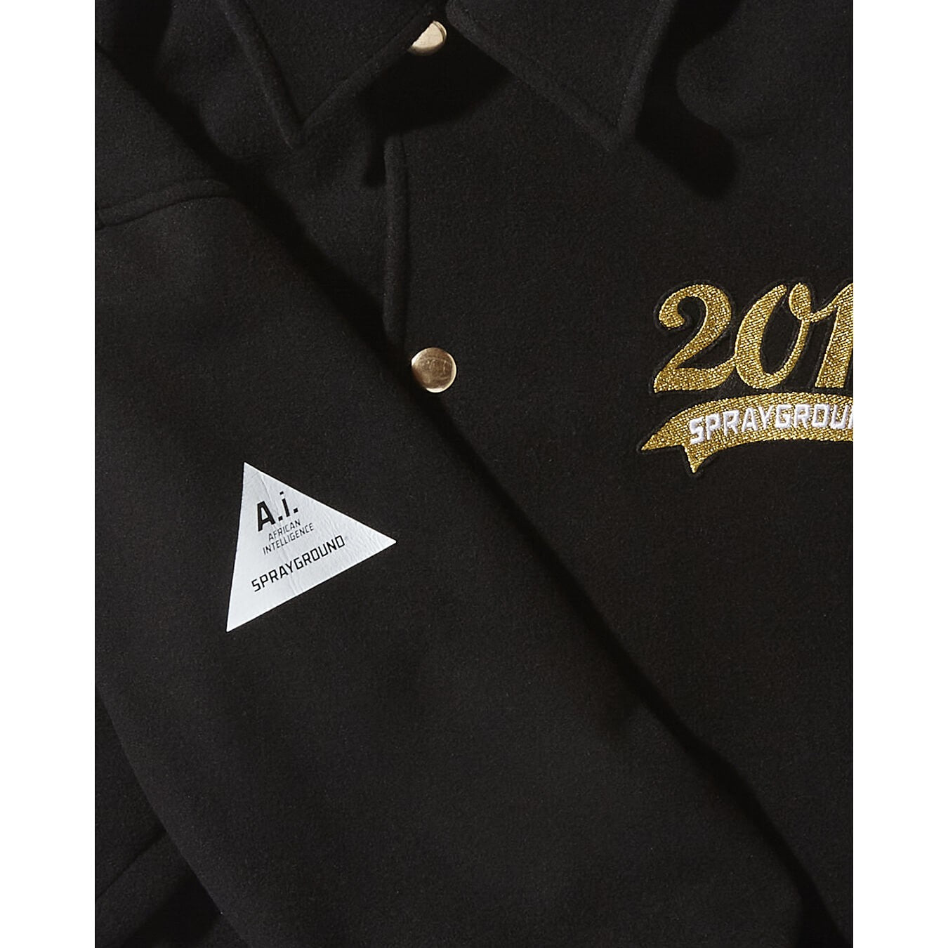 Bunda bomber Sprayground Golden Tiger Varsity čierna