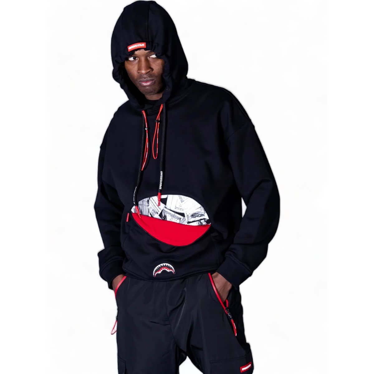 Mikina s kapucňou Sprayground Hidden Money Hoodie čierna
