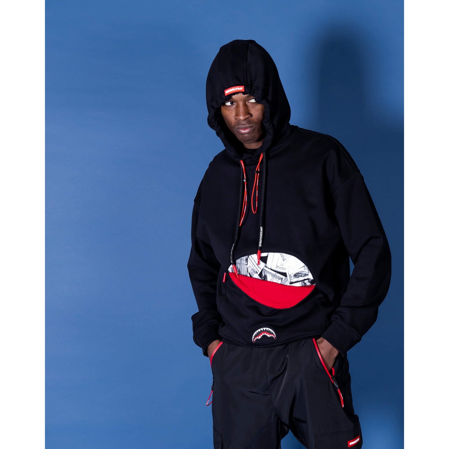 Mikina s kapucňou Sprayground Hidden Money Hoodie čierna