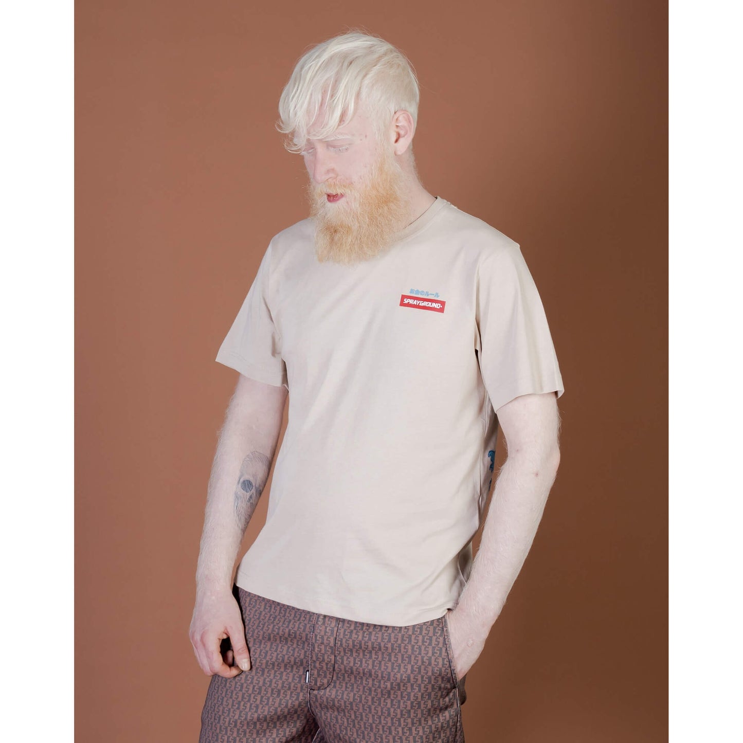 Sprayground Japan Tattoo T-Shirt Brown